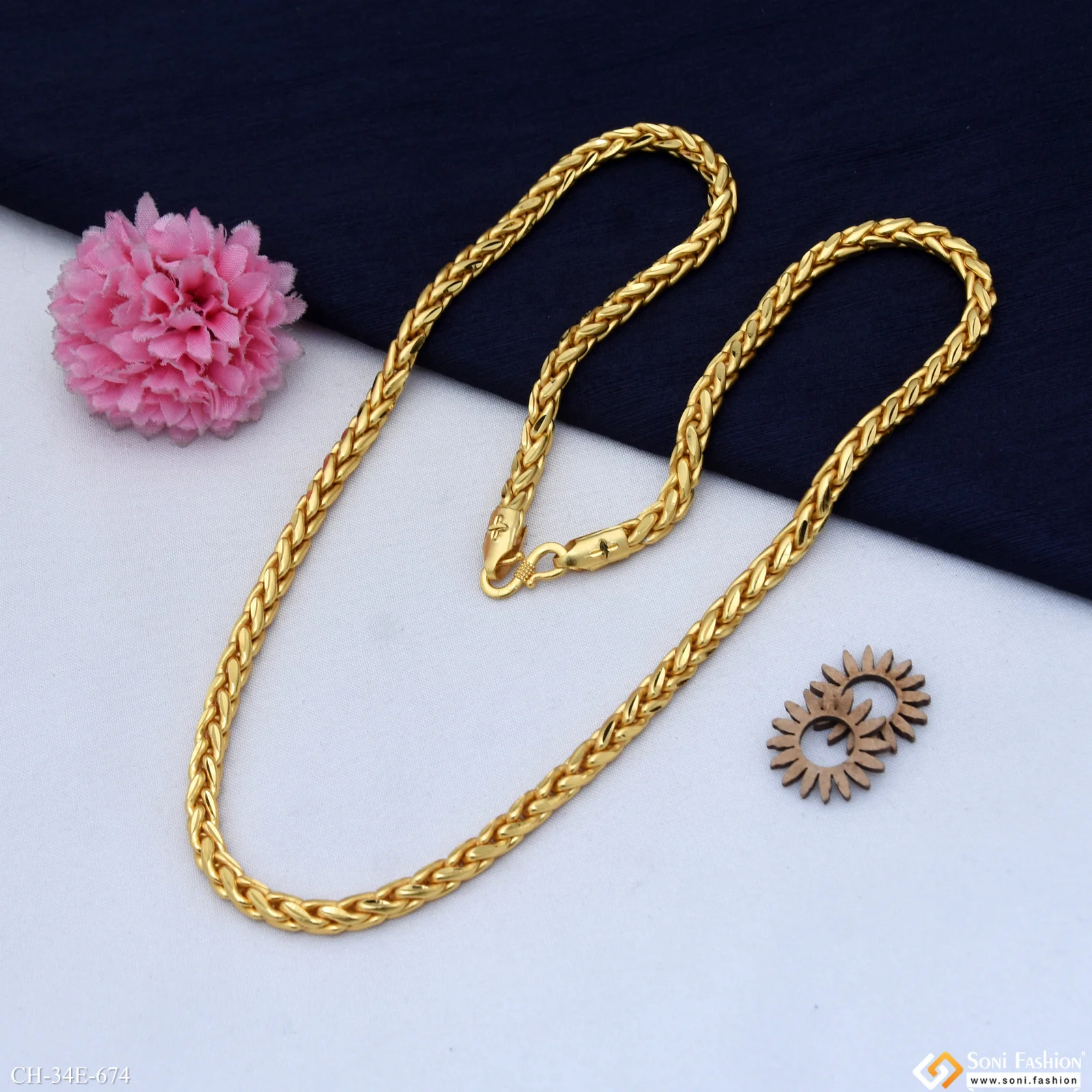 Fabulous Design Gold Plated for Men - Style E674 - Image 5