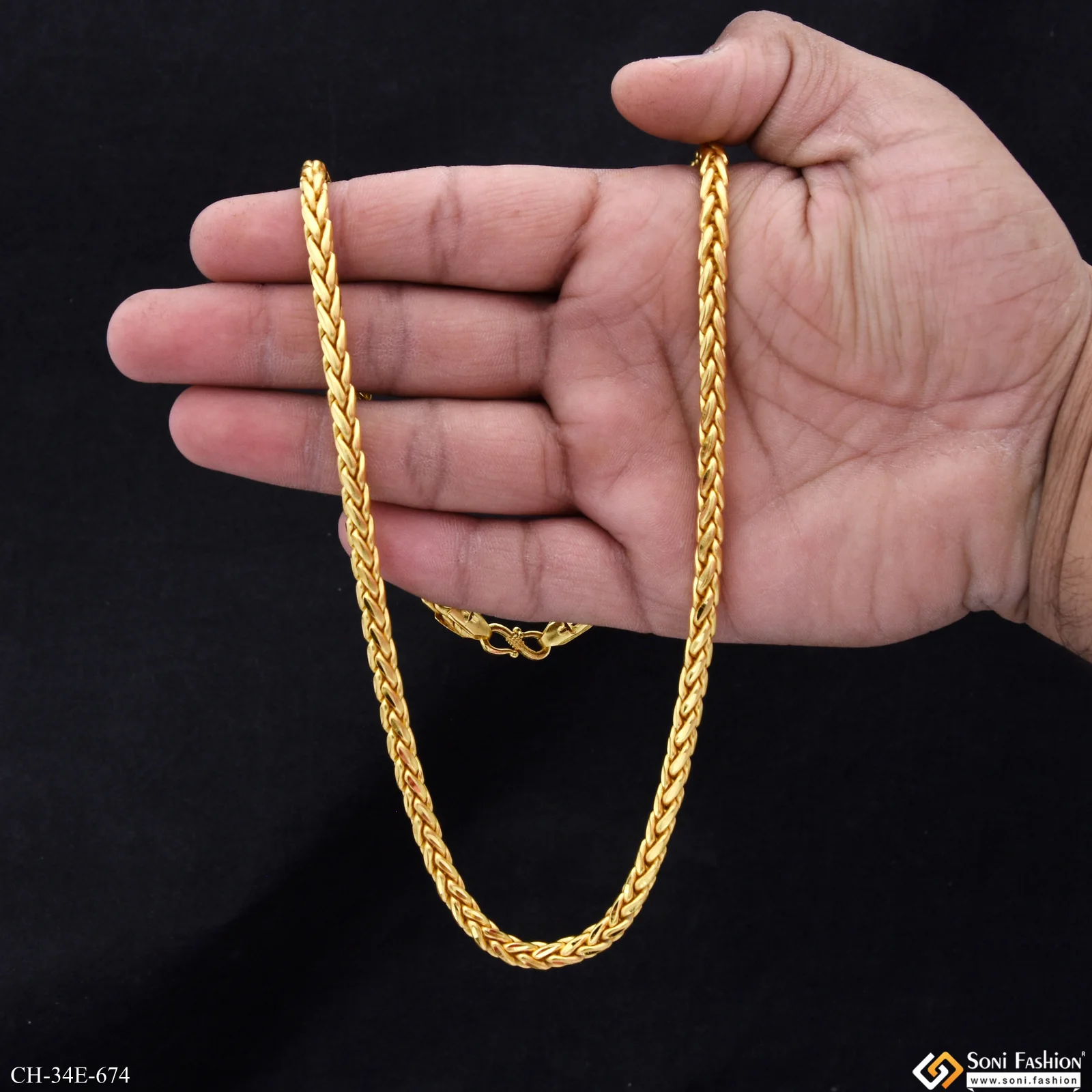 Fabulous Design Gold Plated for Men - Style E674 - Image 6
