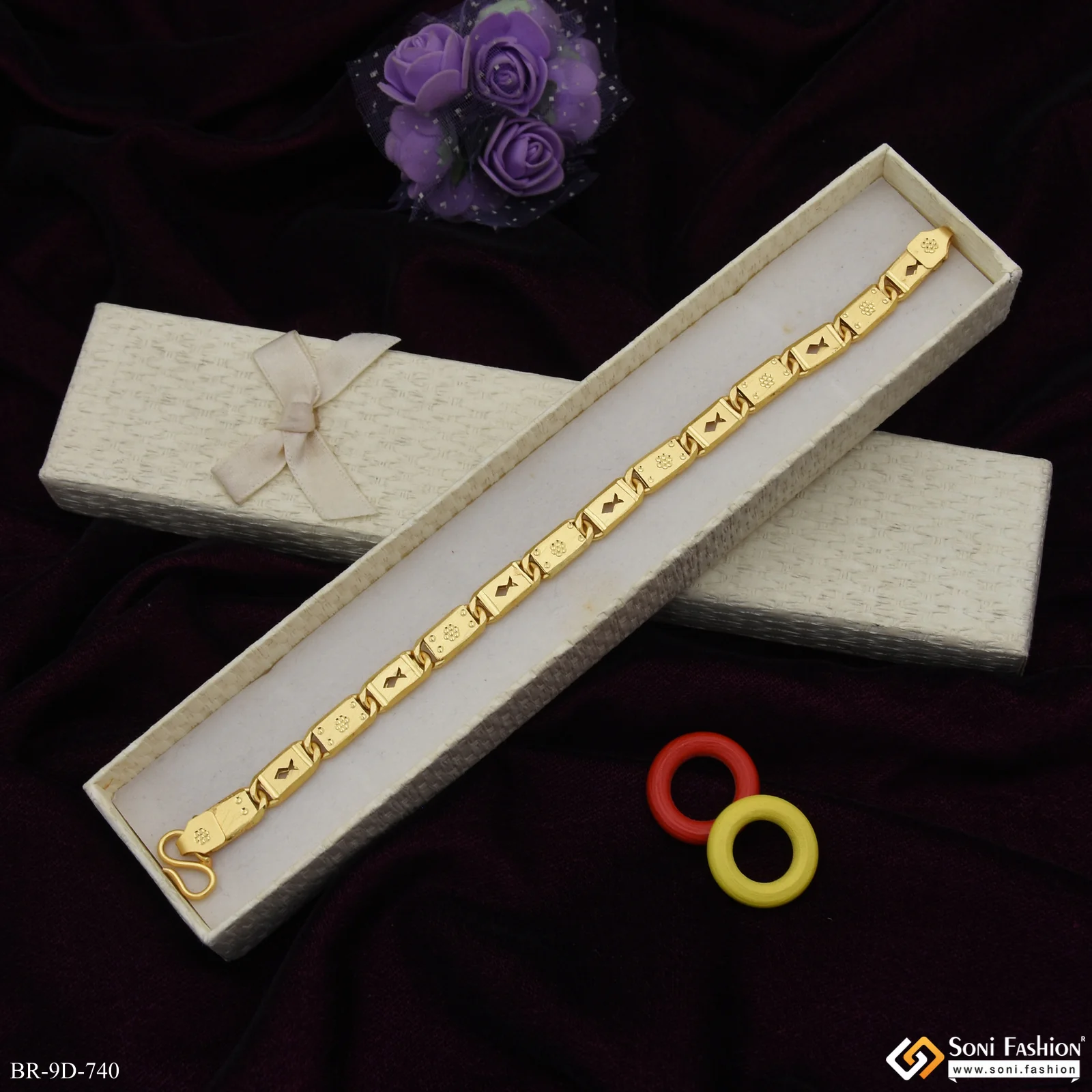 Fabulous Design Gold Plated Nawabi Bracelet for Men - Style D740