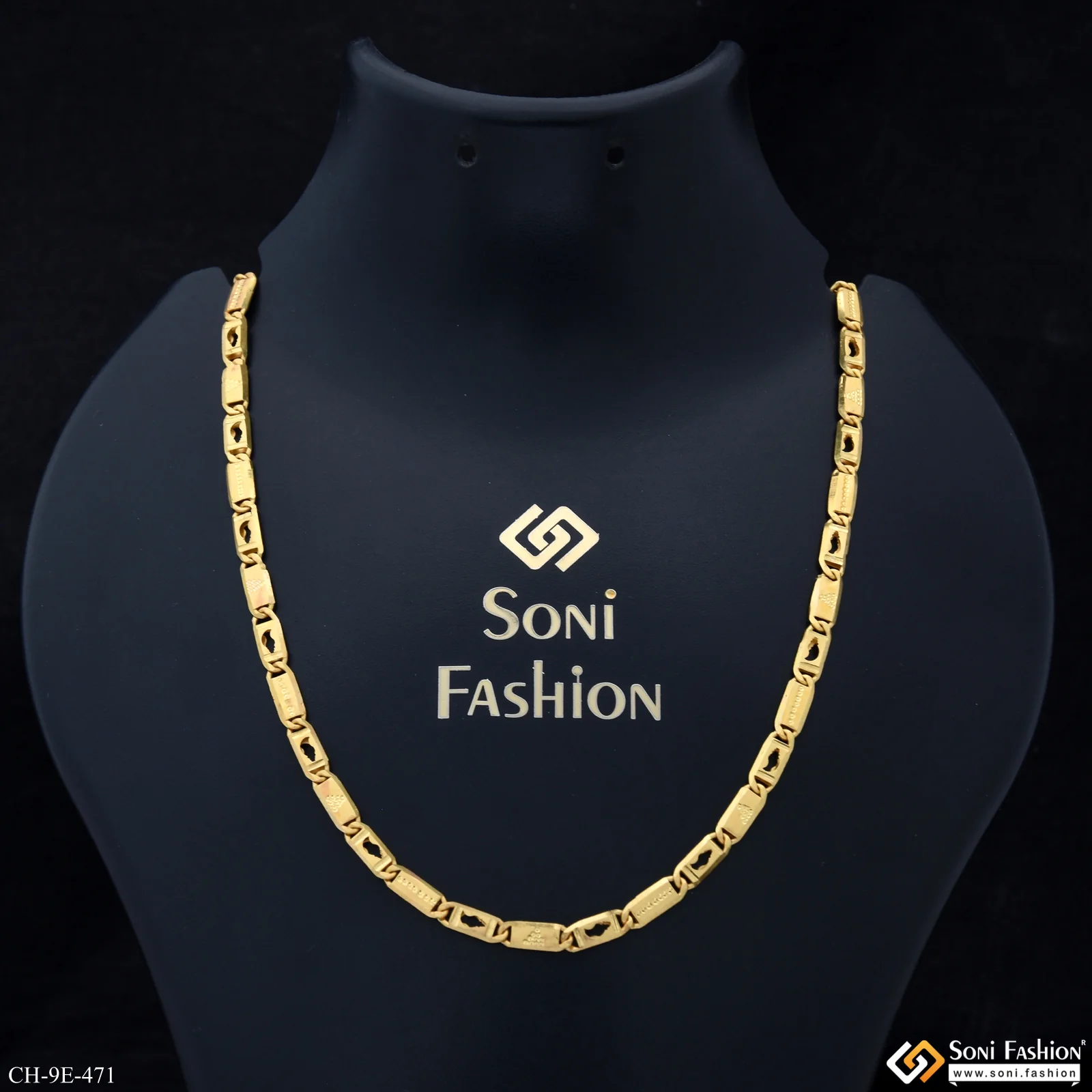 Fabulous Design Gold Plated Nawabi Chain for Men - Style E471