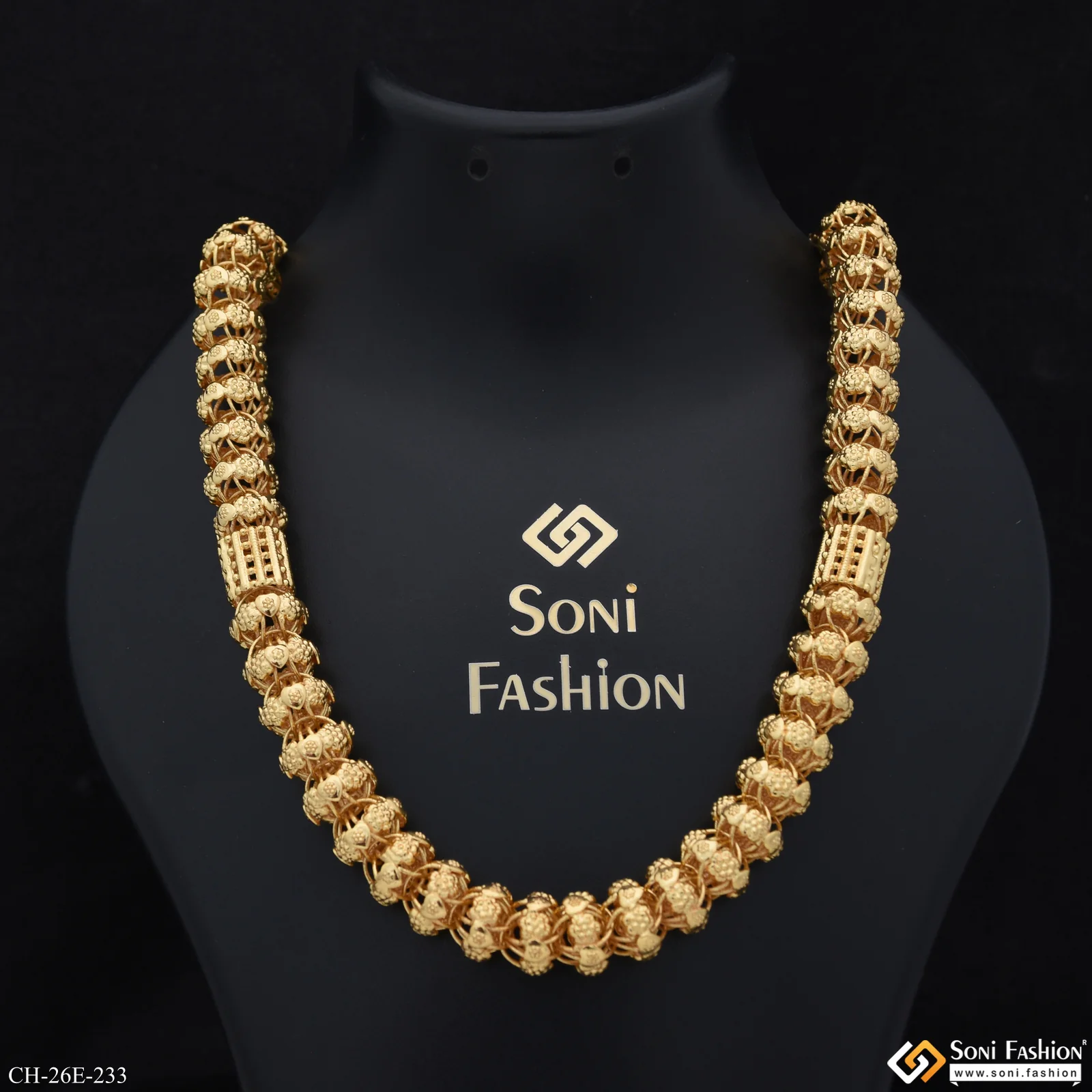 Fabulous Design Gold Plated Rajwadi Chain for Men - Style E233