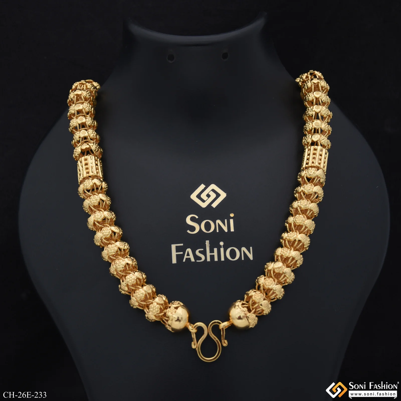 Fabulous Design Gold Plated Rajwadi Chain for Men - Style E233 - Image 2