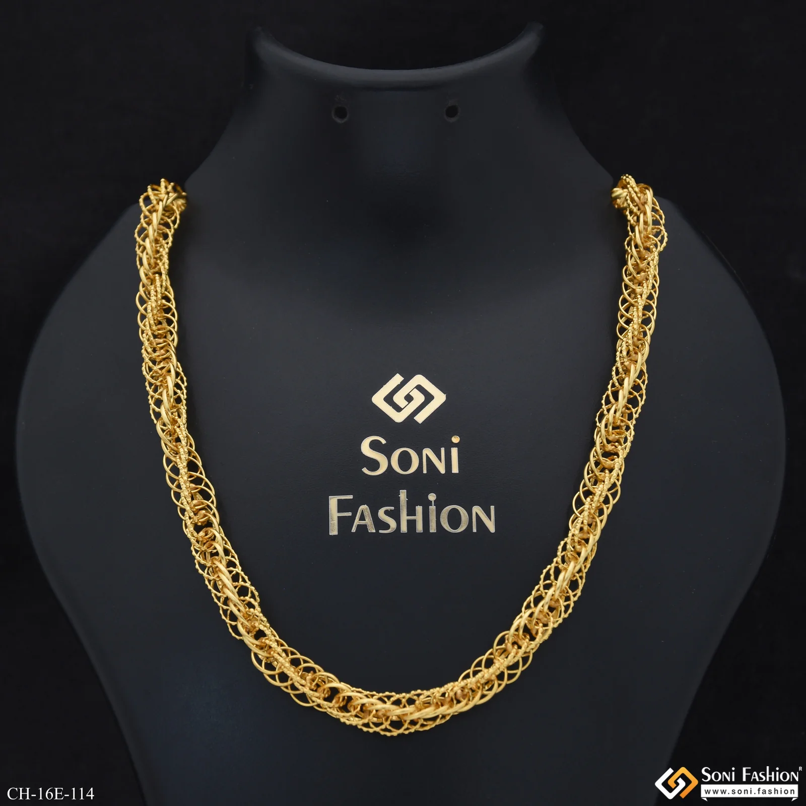 Fabulous Design Gold Plated Rassa Chain for Men - Style E114 - Image 2