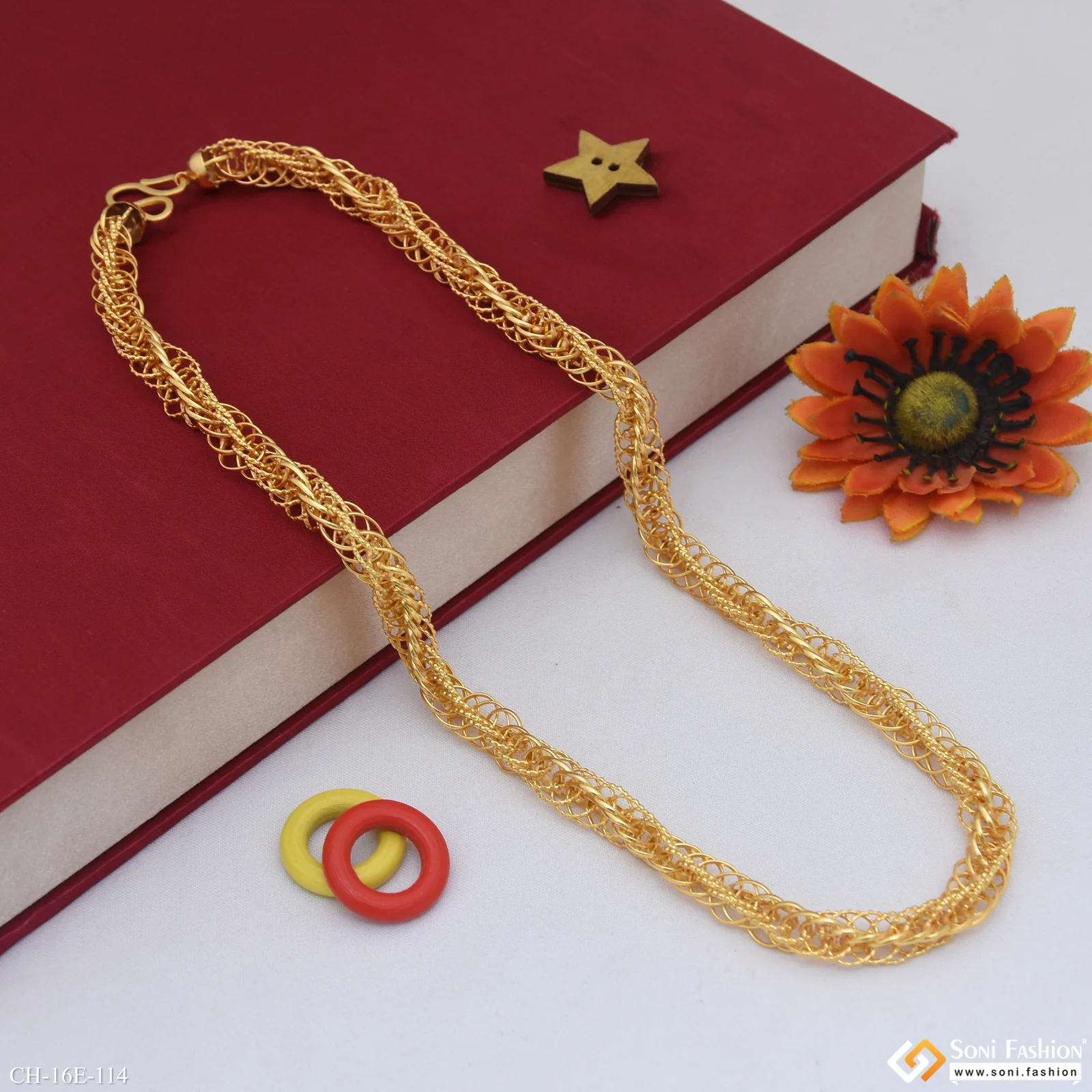 Fabulous Design Gold Plated Rassa Chain for Men - Style E114 - Image 7