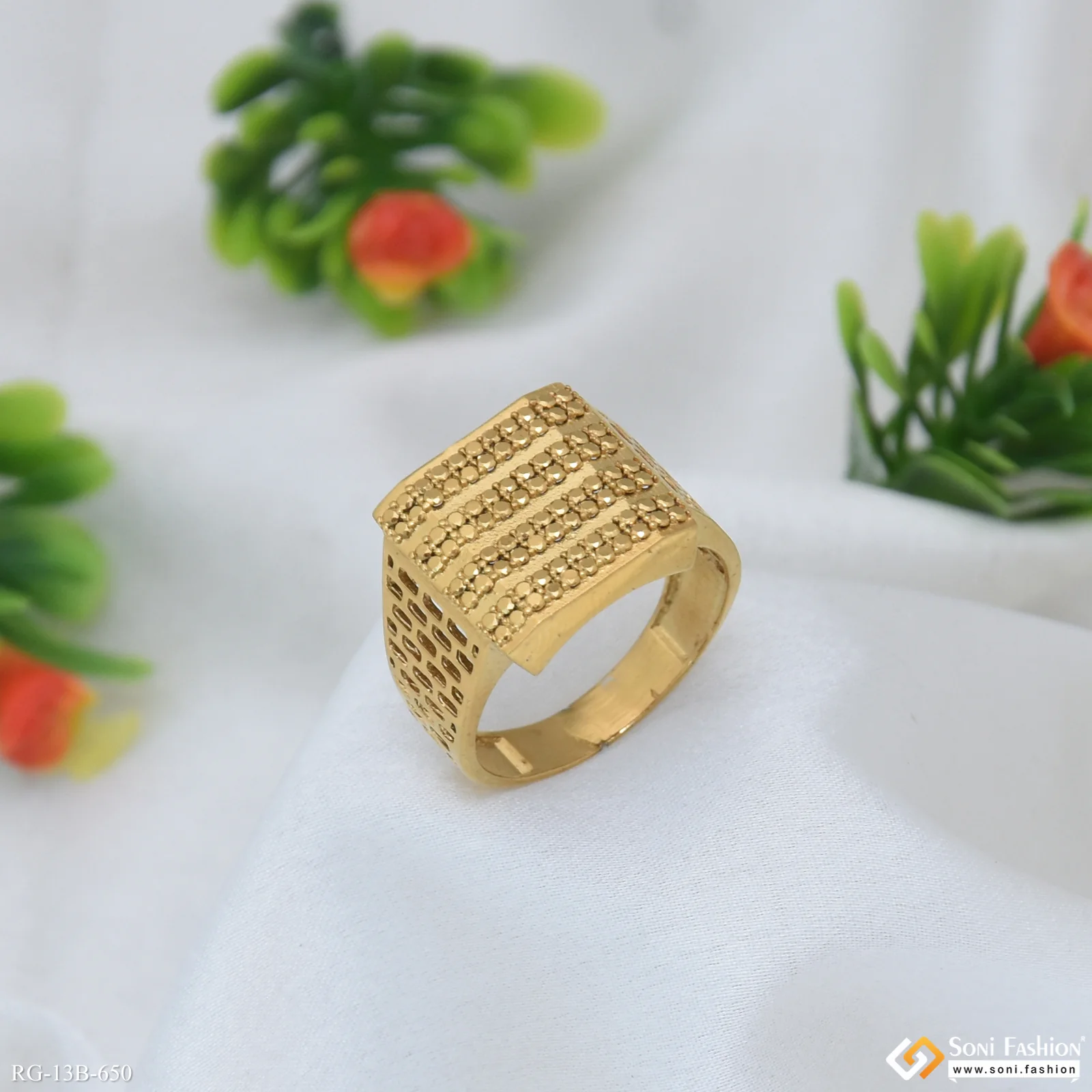 Fabulous Design Gold Plated Ring for Men - Style B650 - Image 3