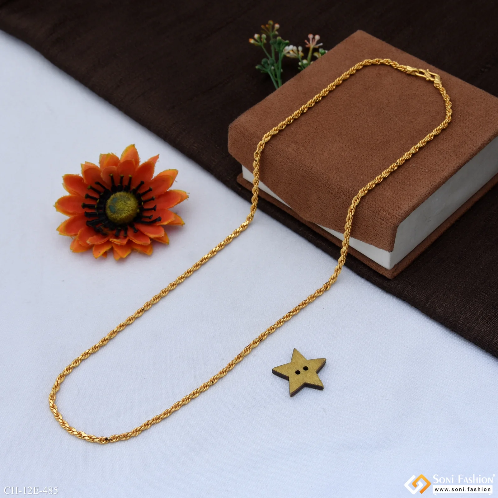 Fabulous Design Gold Plated Rope Chain for Men - Style E485 - Image 3