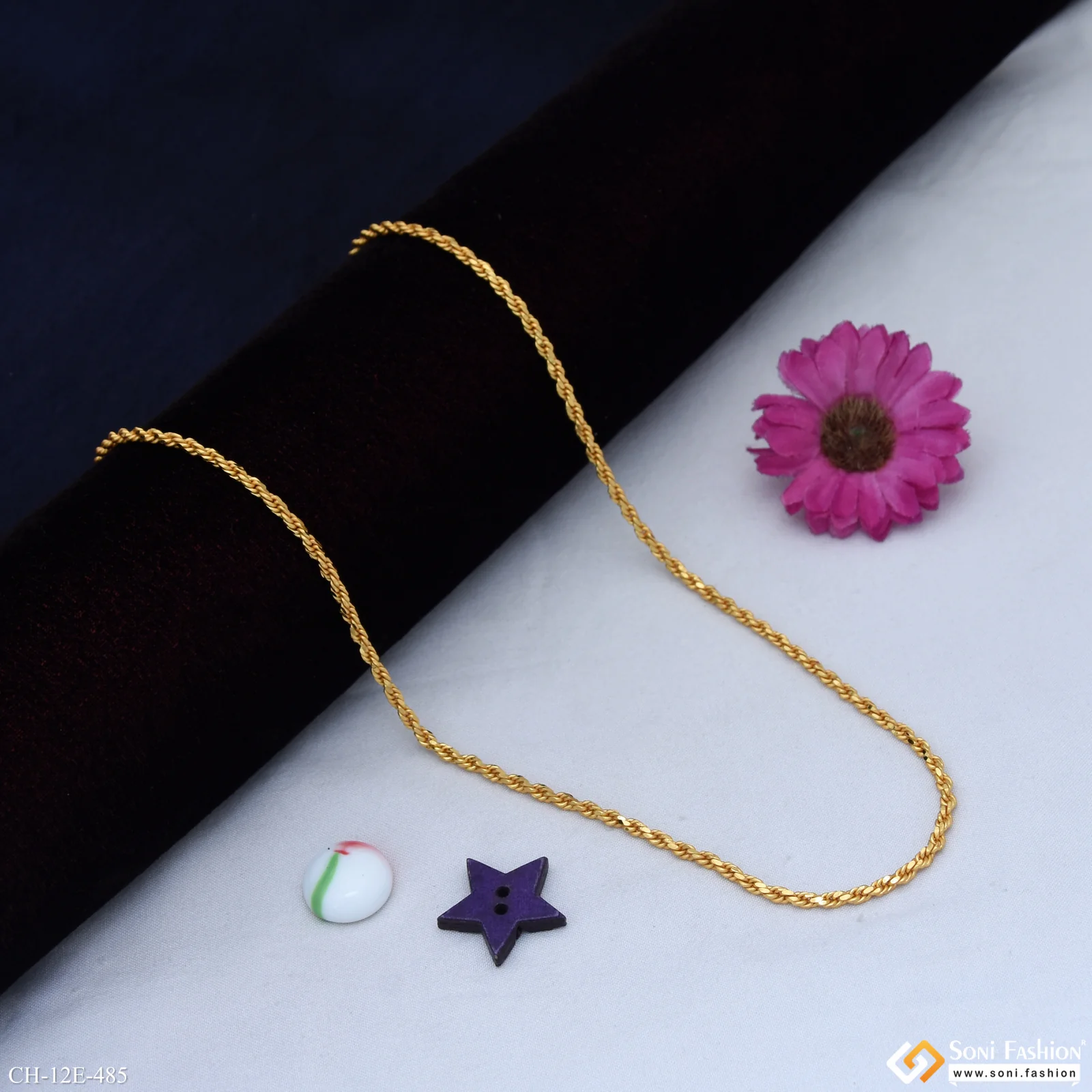 Fabulous Design Gold Plated Rope Chain for Men - Style E485 - Image 4