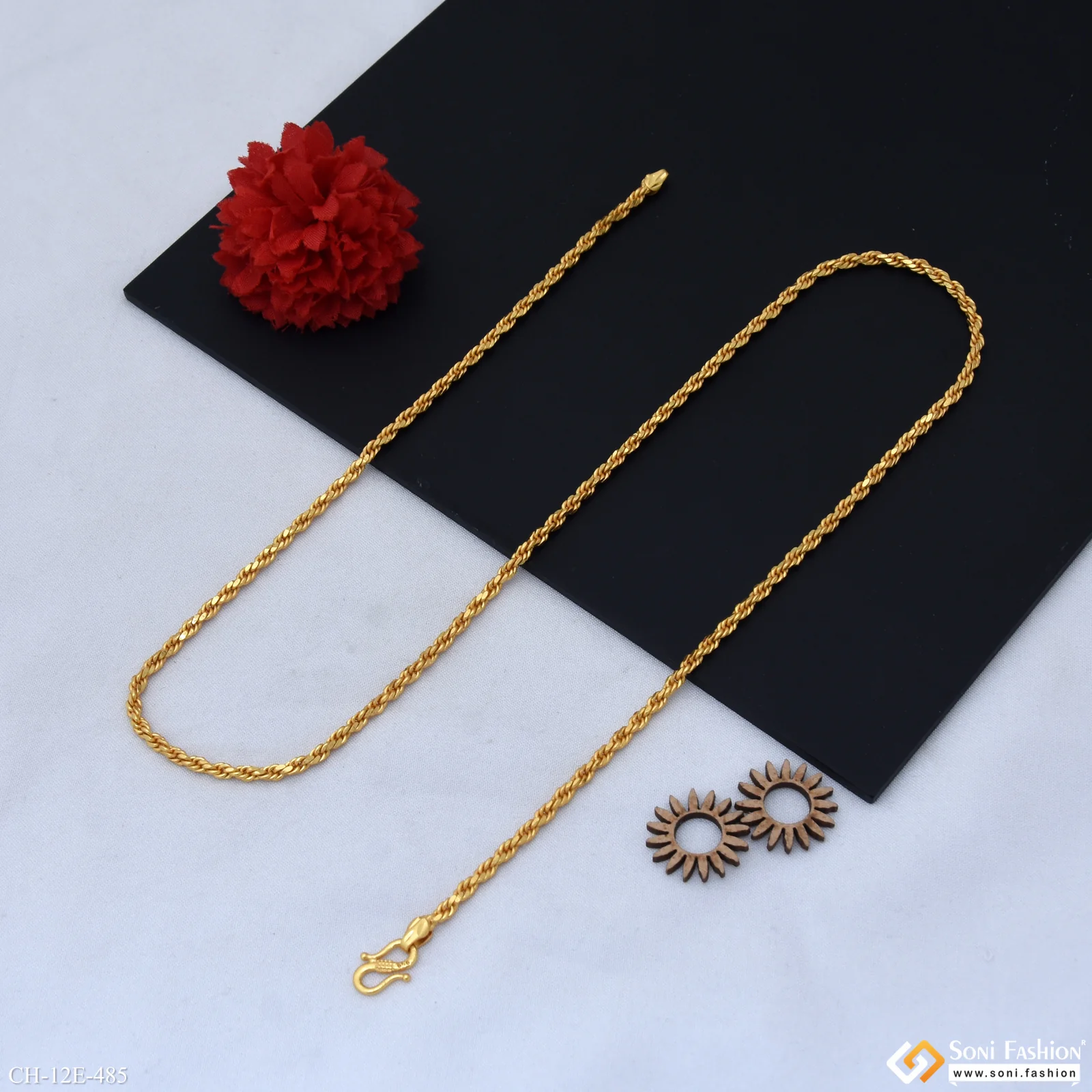 Fabulous Design Gold Plated Rope Chain for Men - Style E485 - Image 5