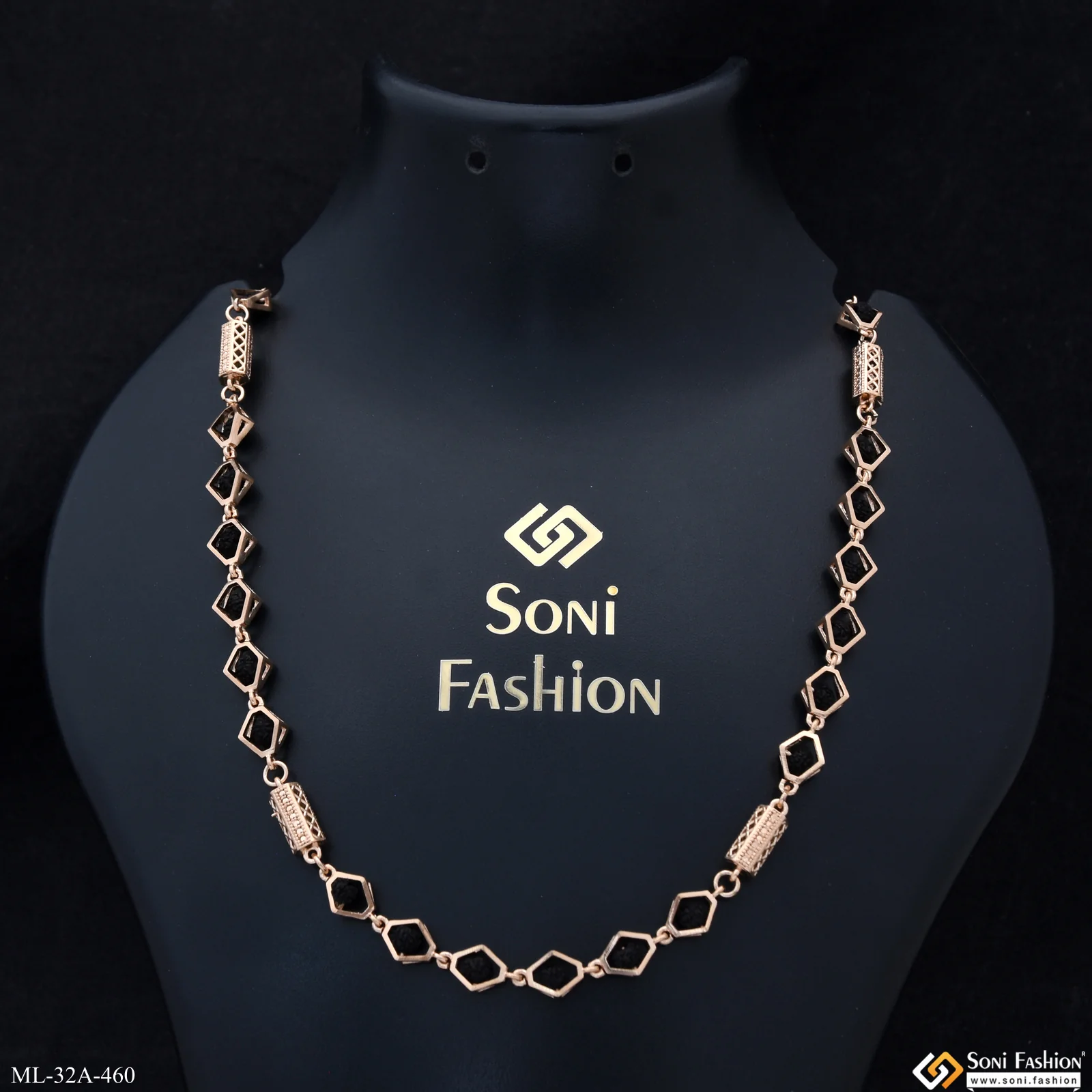 Fabulous Design Rose Gold Color 18K Rudraksha Mala for Men - Style A460