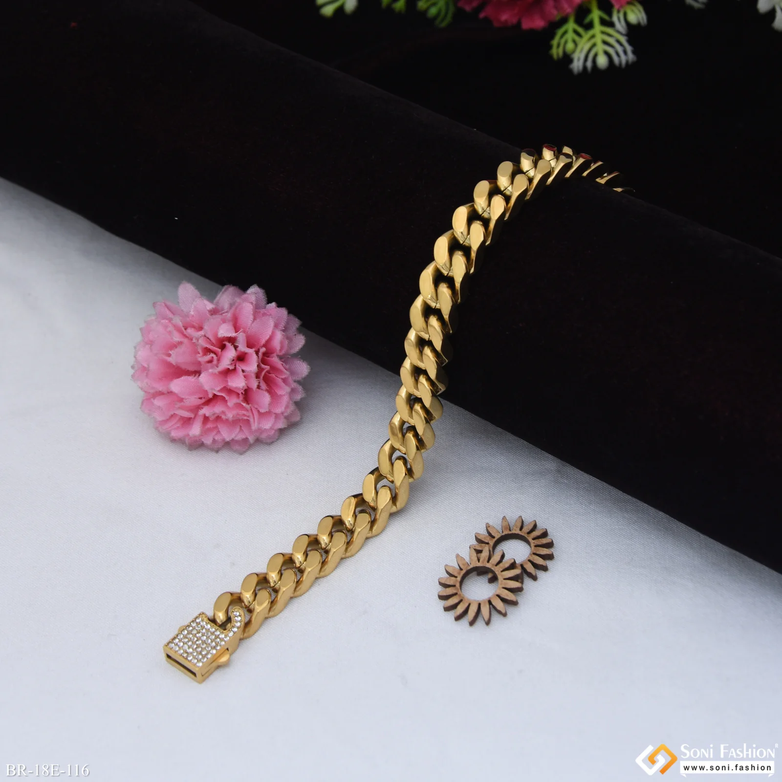 Fabulous Design Stainless Steel Cuban Link Bracelet for Men - Style E116 - Image 2