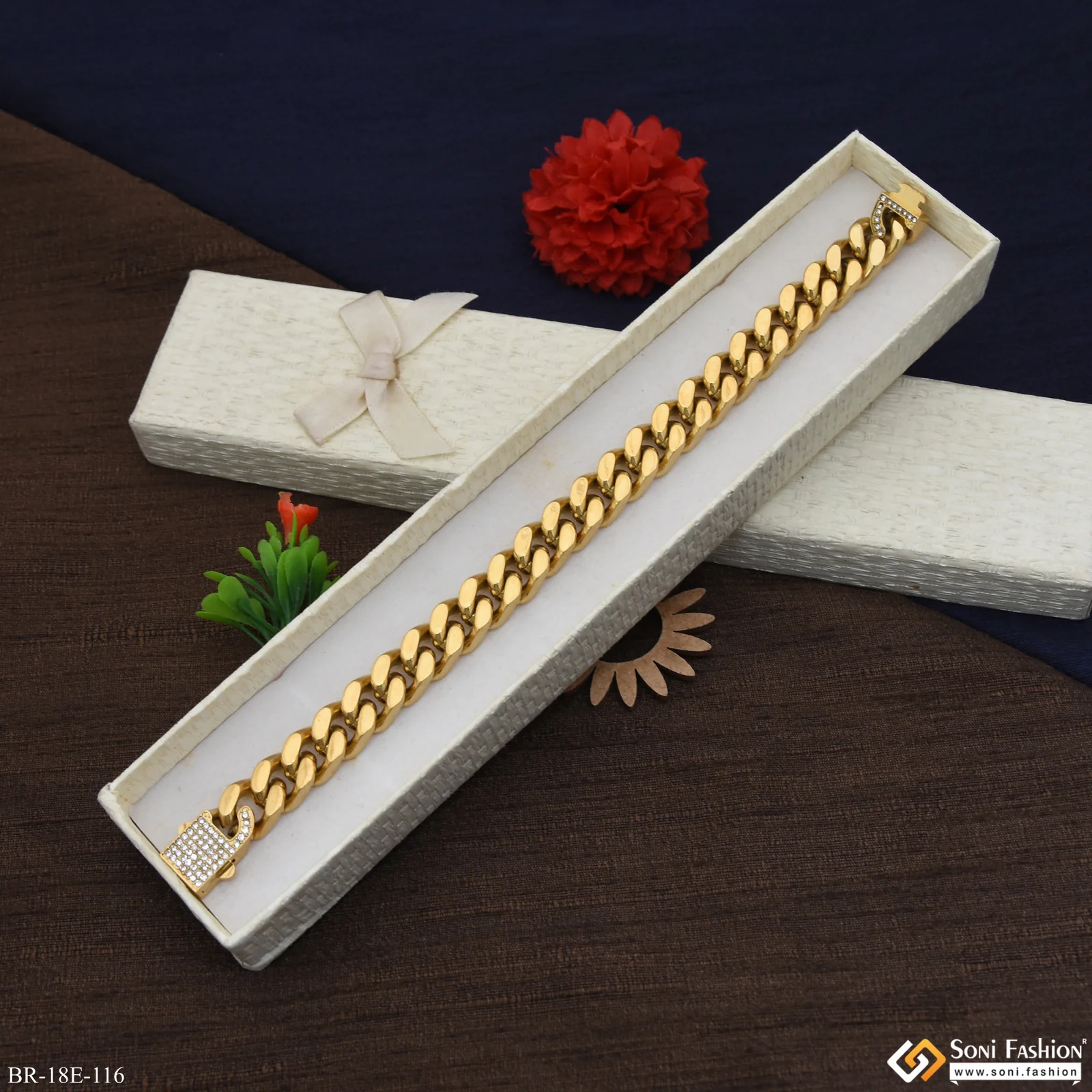 Fabulous Design Stainless Steel Cuban Link Bracelet for Men - Style E116 - Image 3