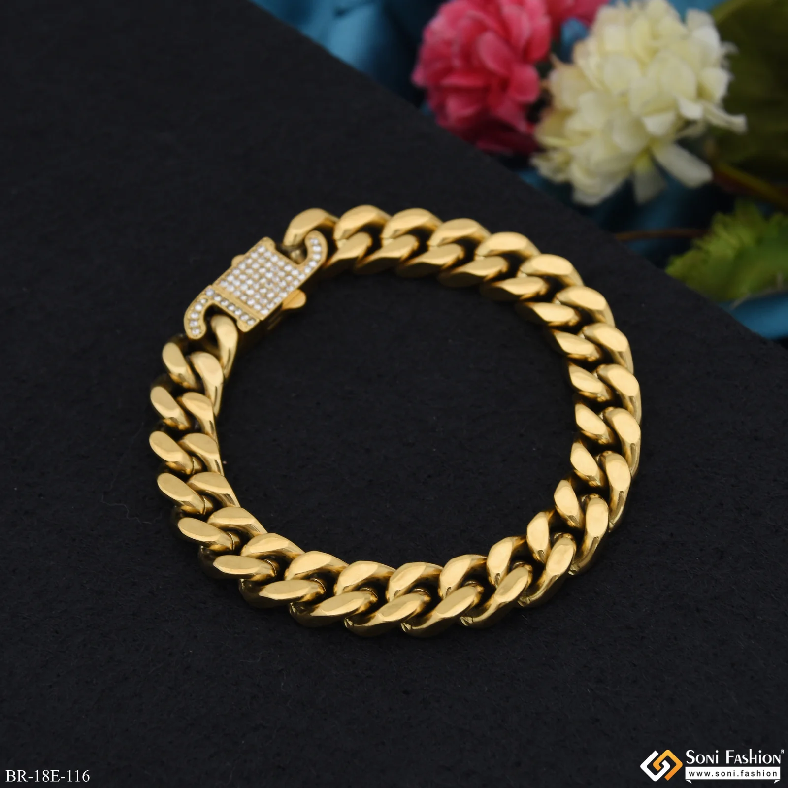 Fabulous Design Stainless Steel Cuban Link Bracelet for Men - Style E116 - Image 5