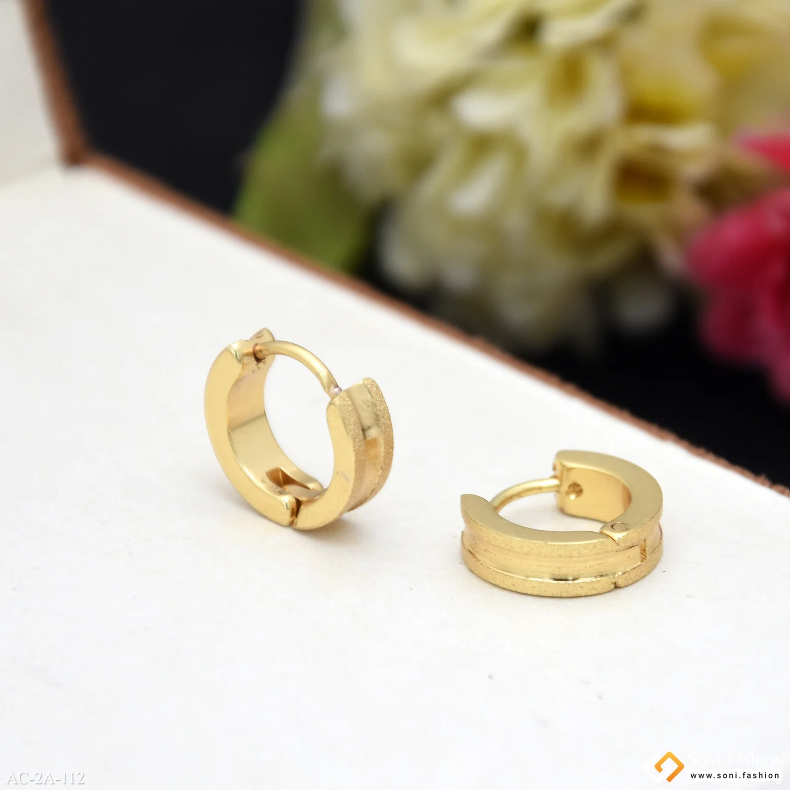 Fabulous Design Stainless Steel Stud Earring for Men (2 Pc) - Style A112 - Image 3