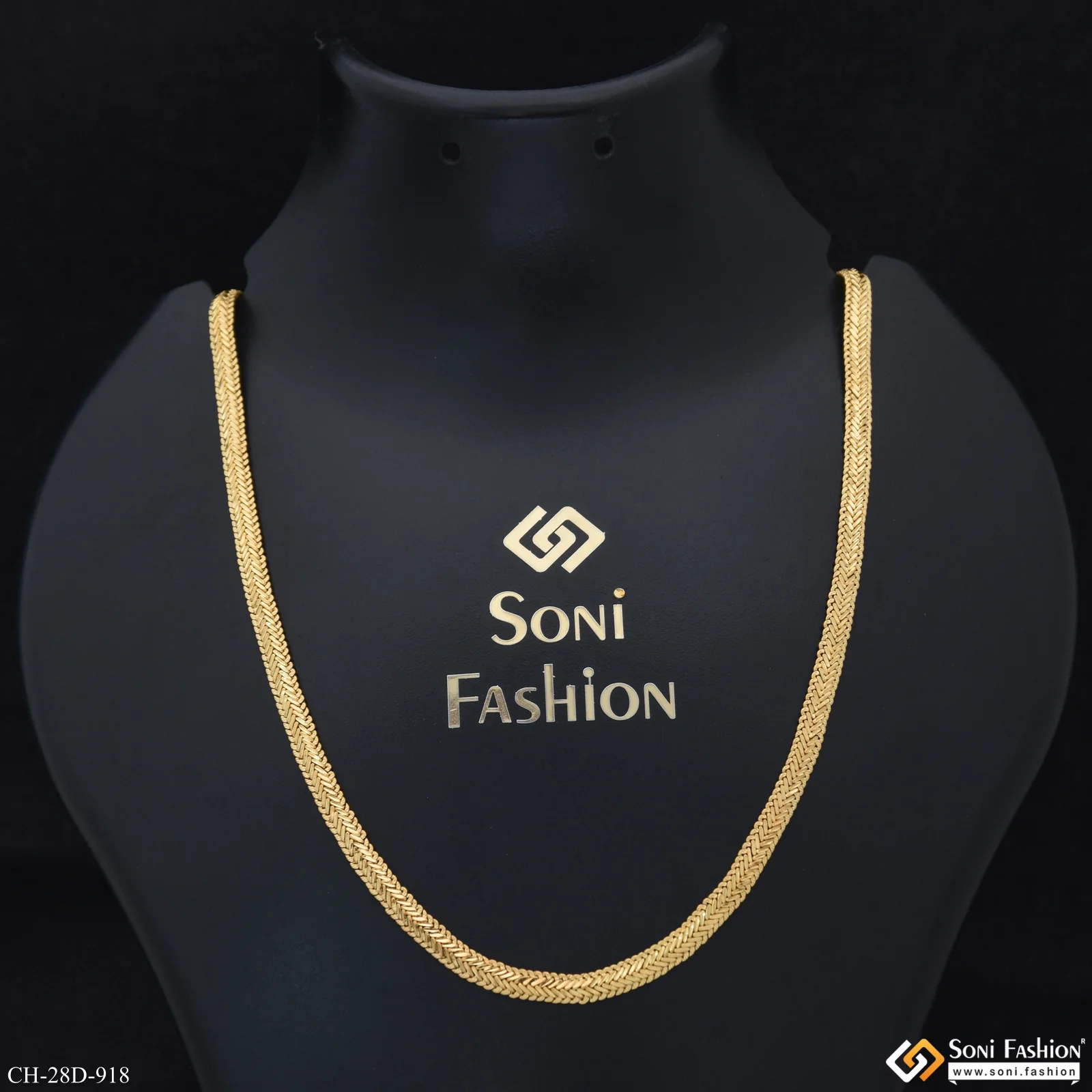 Fancy Design 18k Gold Plated Chain for Men - Style D918