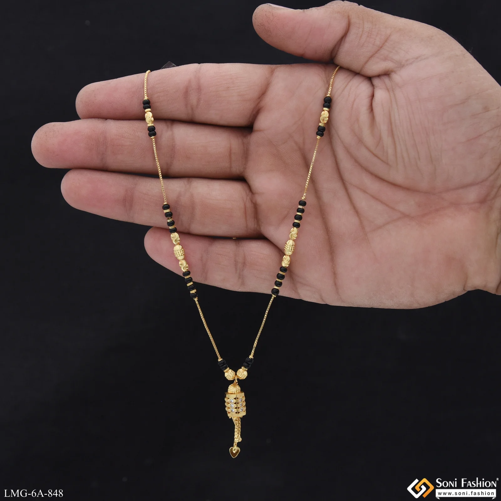 Fancy Design Gold Plated Mangalsutra for Women - Style A848 - Image 3