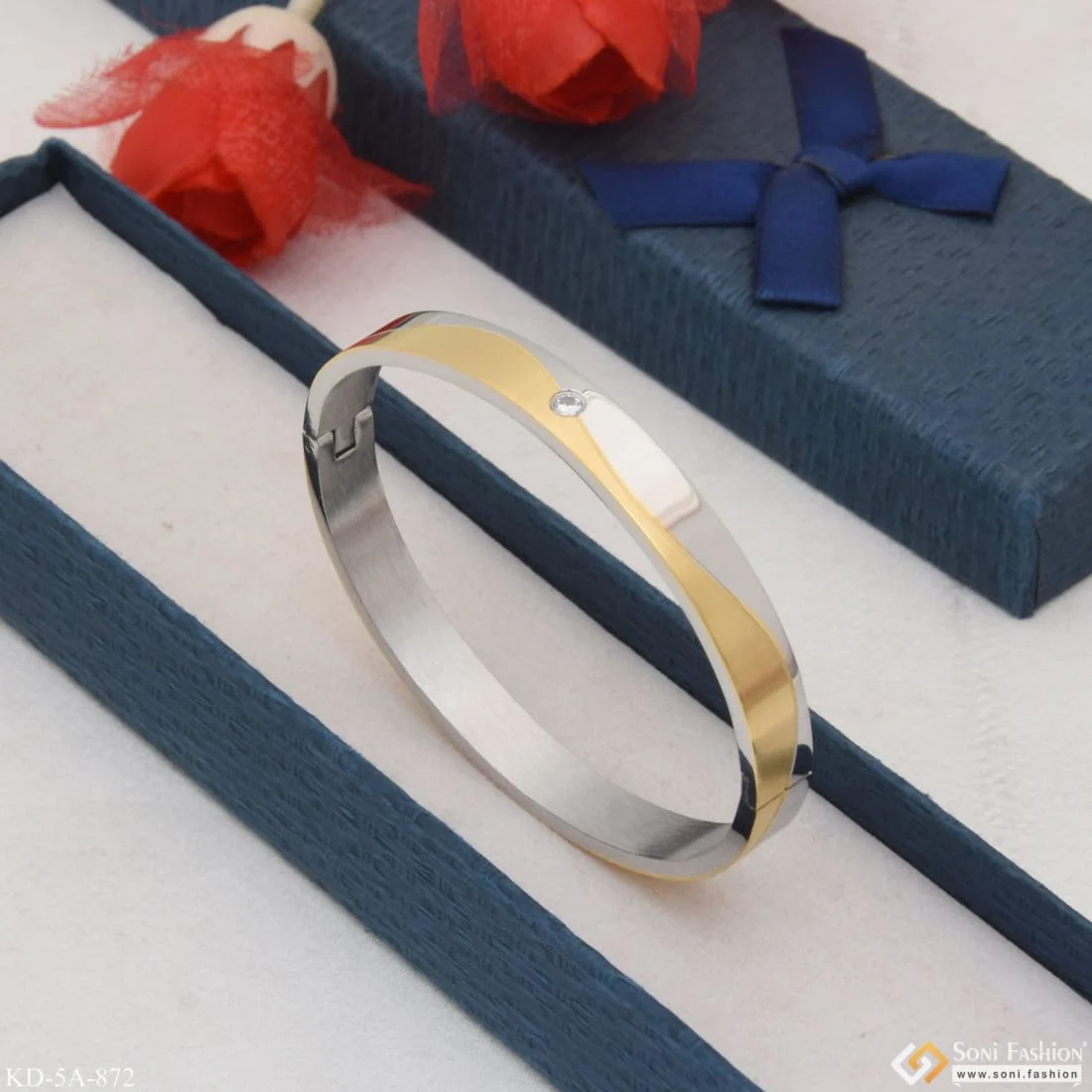Fashion-Forward Design High-Quality Golden Color Kada for Men - Style A872 - Image 6