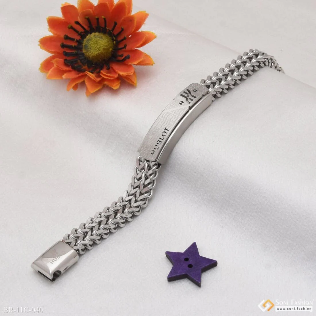 Fashion-Forward Design High-Quality Silver Color Bracelet for Men - Style C040 - Image 4