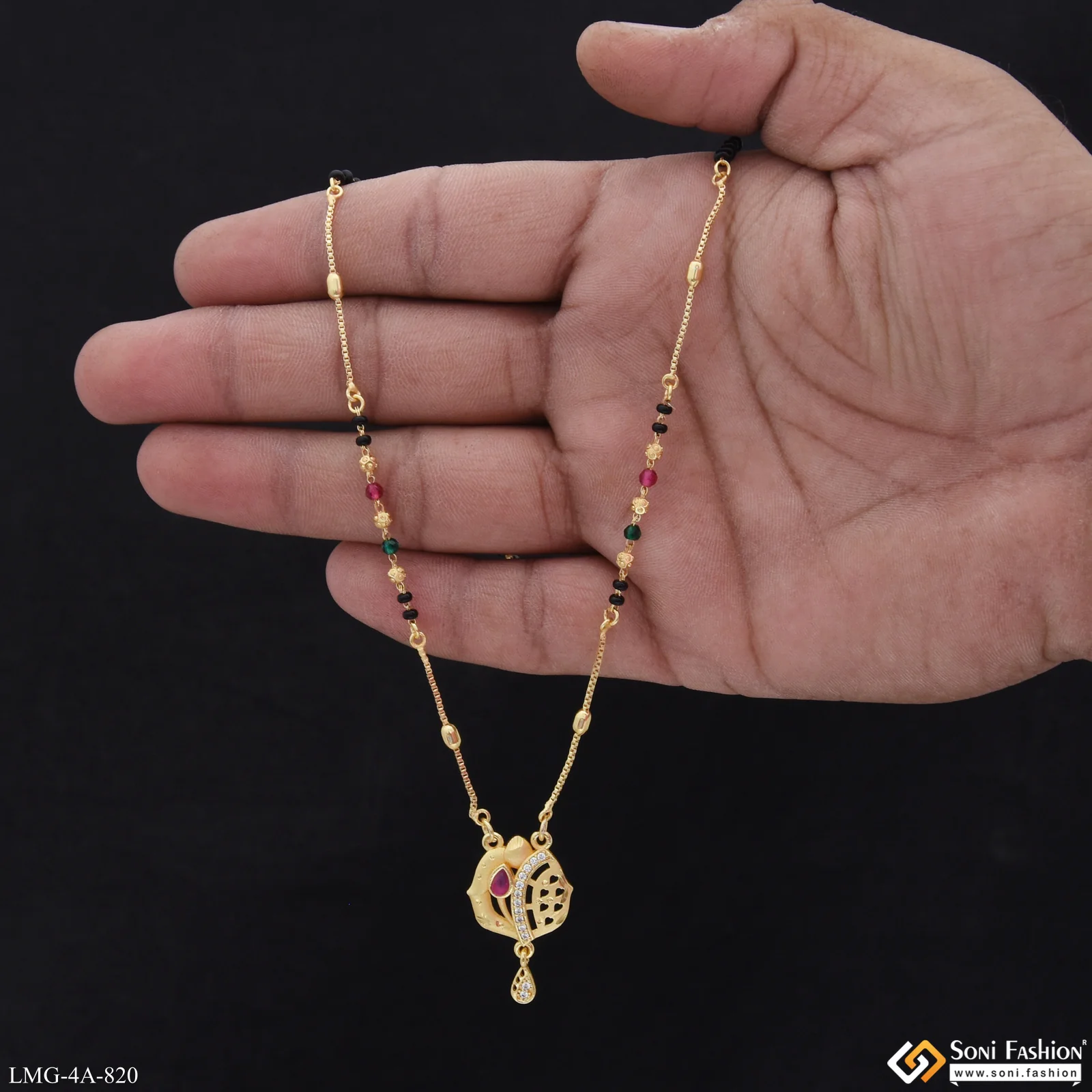 Fashion-Forward Gold Plated Mangalsutra for Women - Style A820 - Image 2