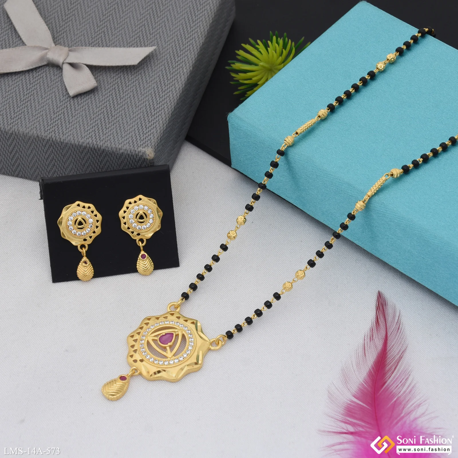 Fashion-Forward Gold Plated Mangalsutra Set for Women - Style A573 - Image 5