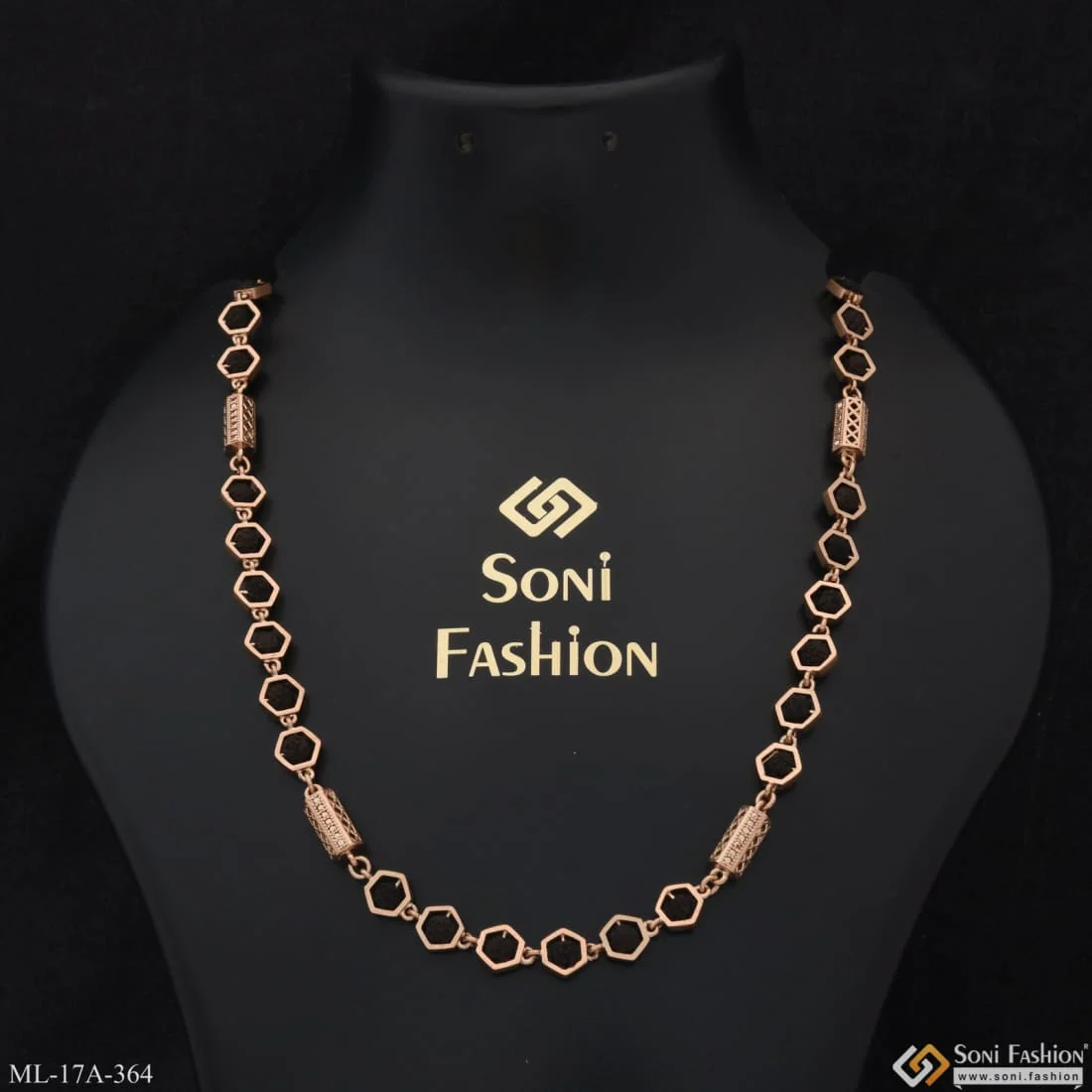 Fashionable Design Best Quality Rose Gold Color Rudraksha Mala For Men - Style A364 - Image 3