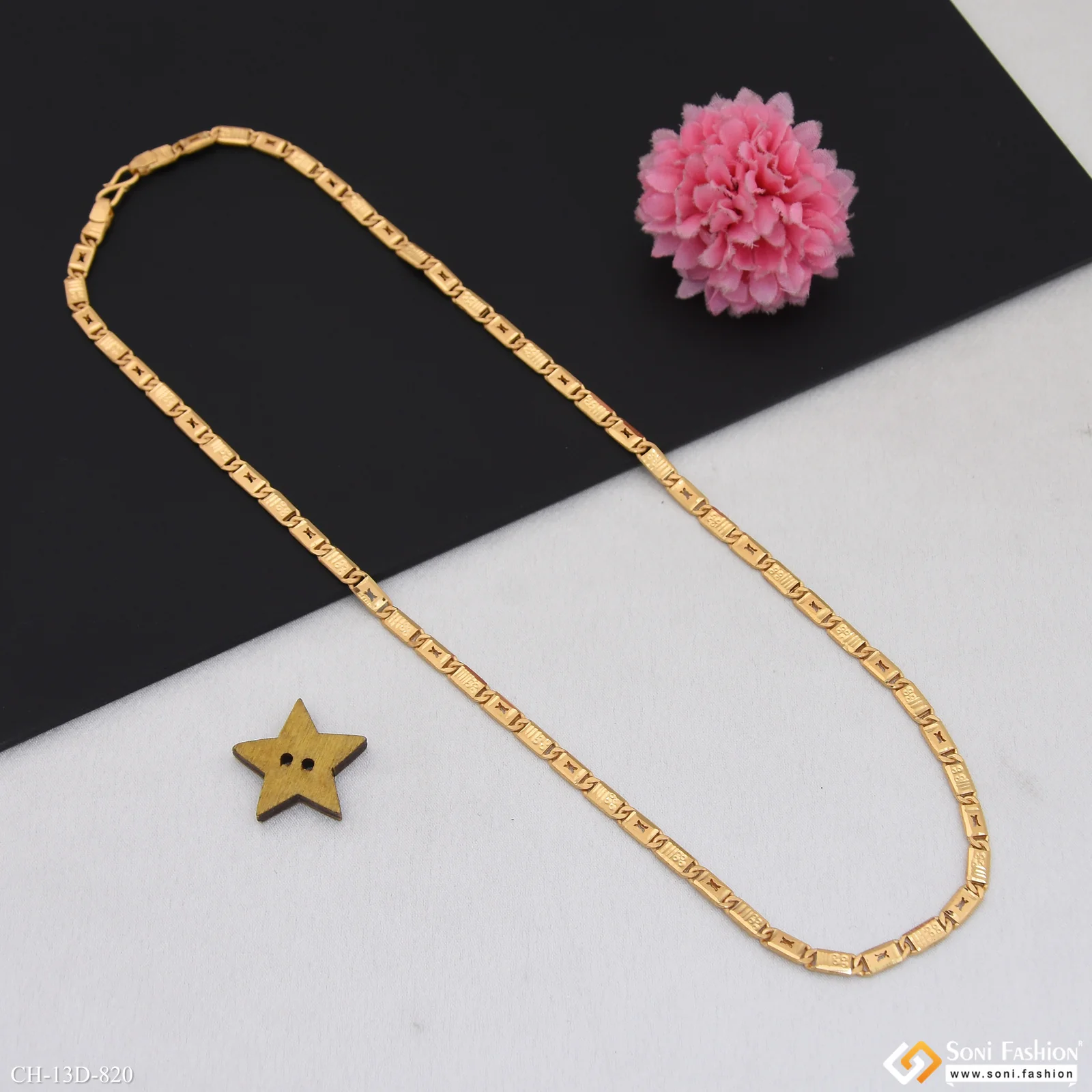 Fashionable Design Gold Plated Chain for Men - Style D820 - Image 4