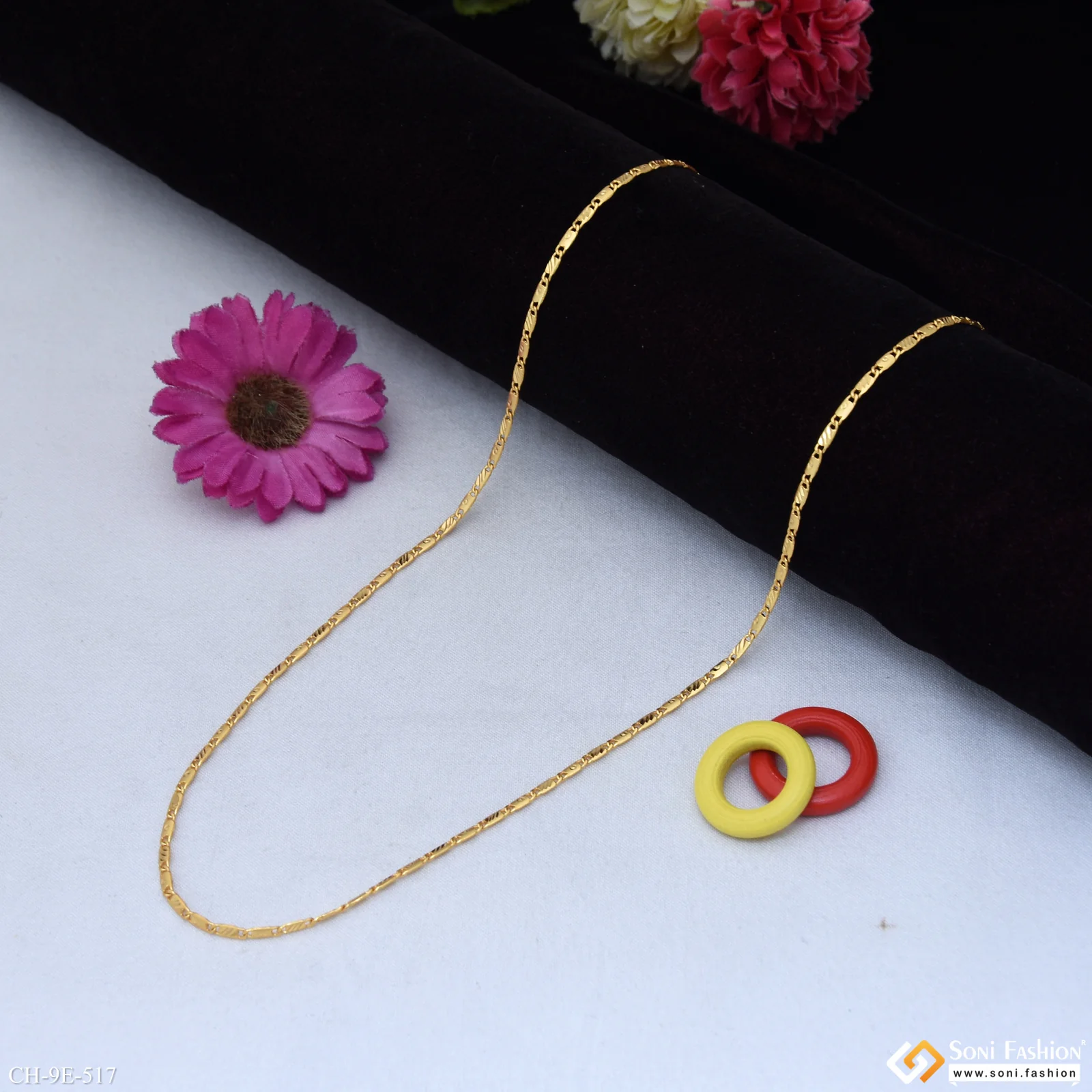 Fashionable Design Gold Plated Chain for Men - Style E517 - Image 3
