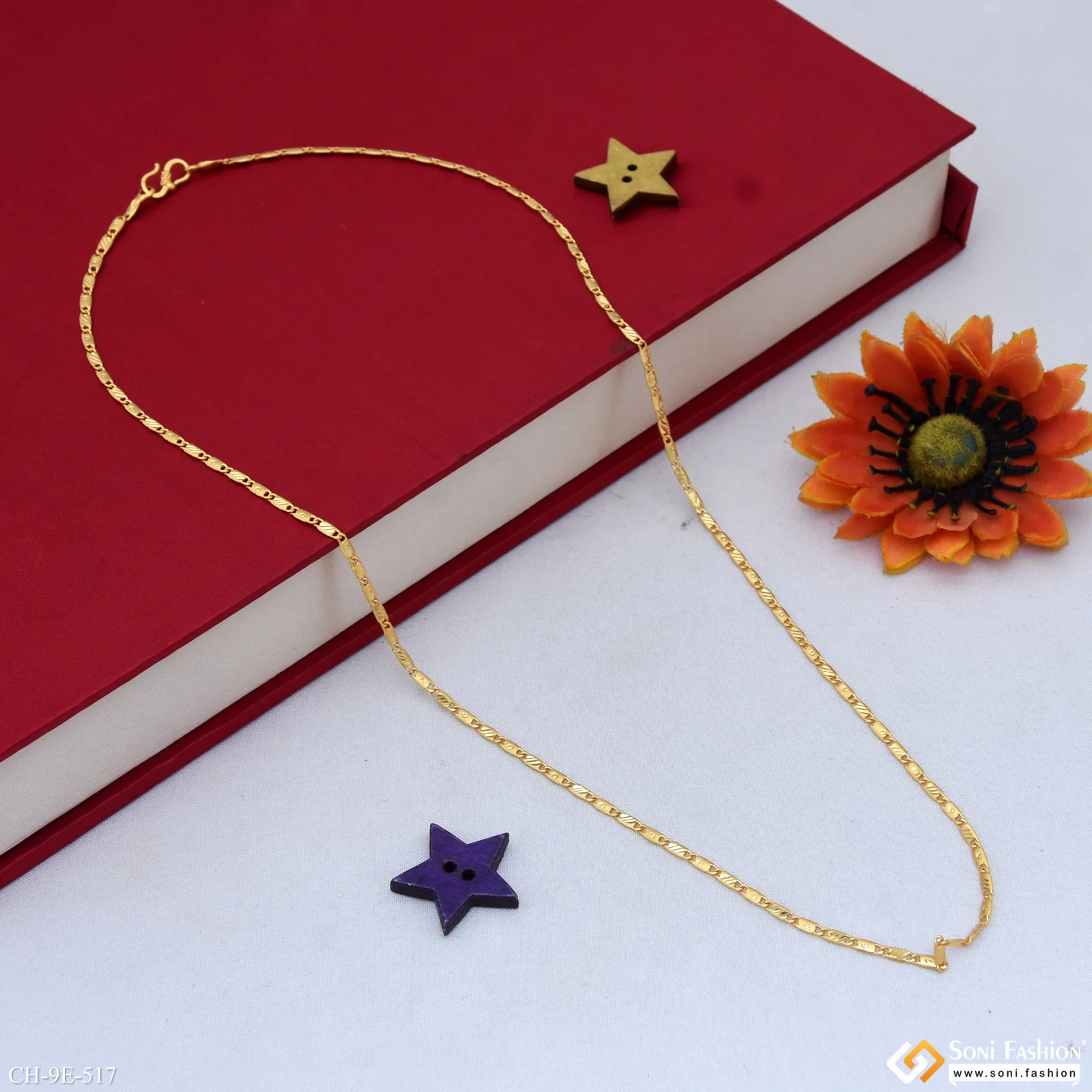 Fashionable Design Gold Plated Chain for Men - Style E517 - Image 4