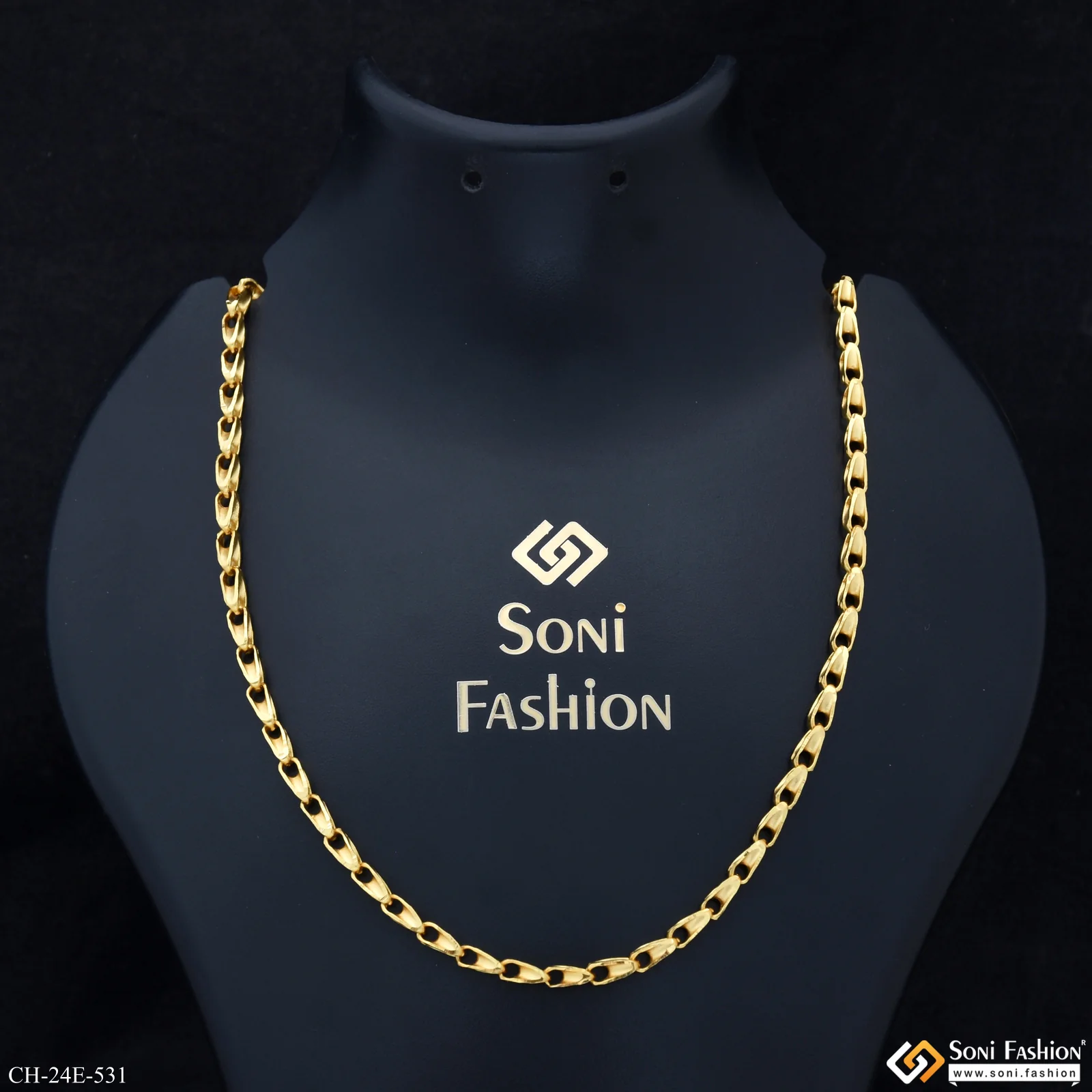 Fashionable Design Gold Plated Chain for Men - Style E531