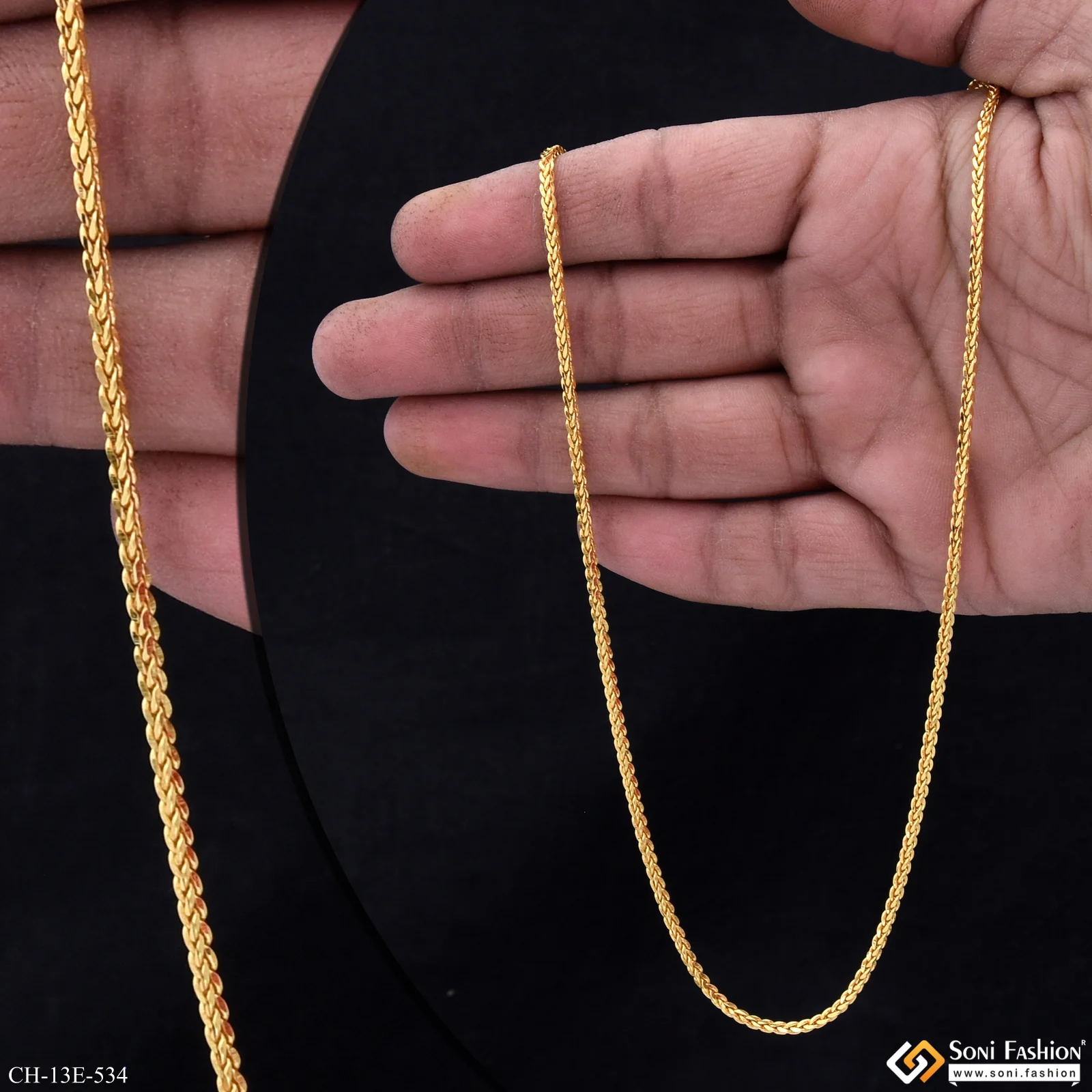 Fashionable Design Gold Plated Chain for Men - Style E534 - Image 2
