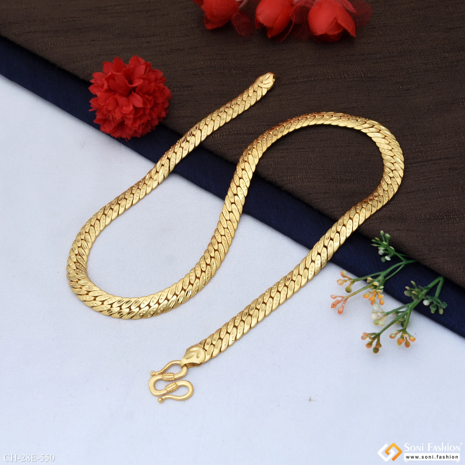 Fashionable Design Gold Plated Chain for Men - Style E550 - Image 5