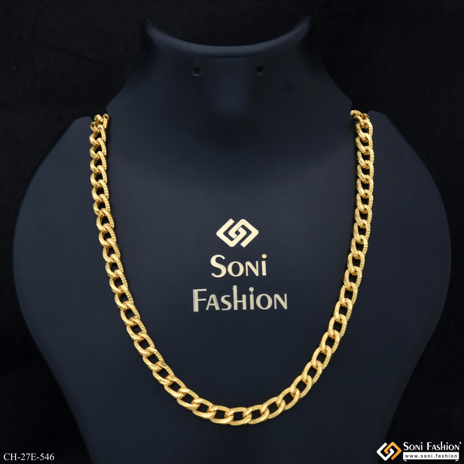Fashionable Design Gold Plated Link Chain for Men - Style E546