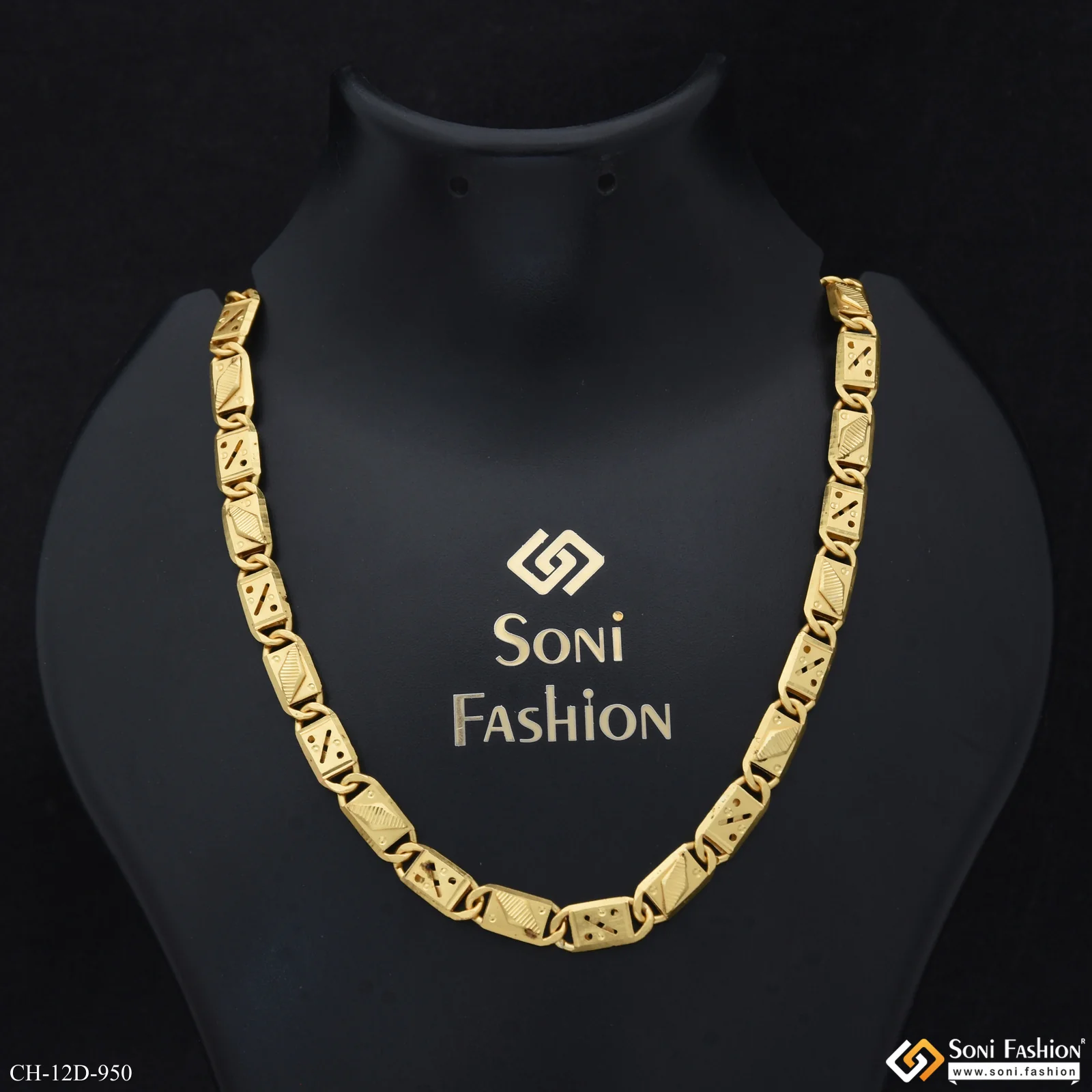 Fashionable Design Gold Plated Nawabi Chain for Men - Style D950