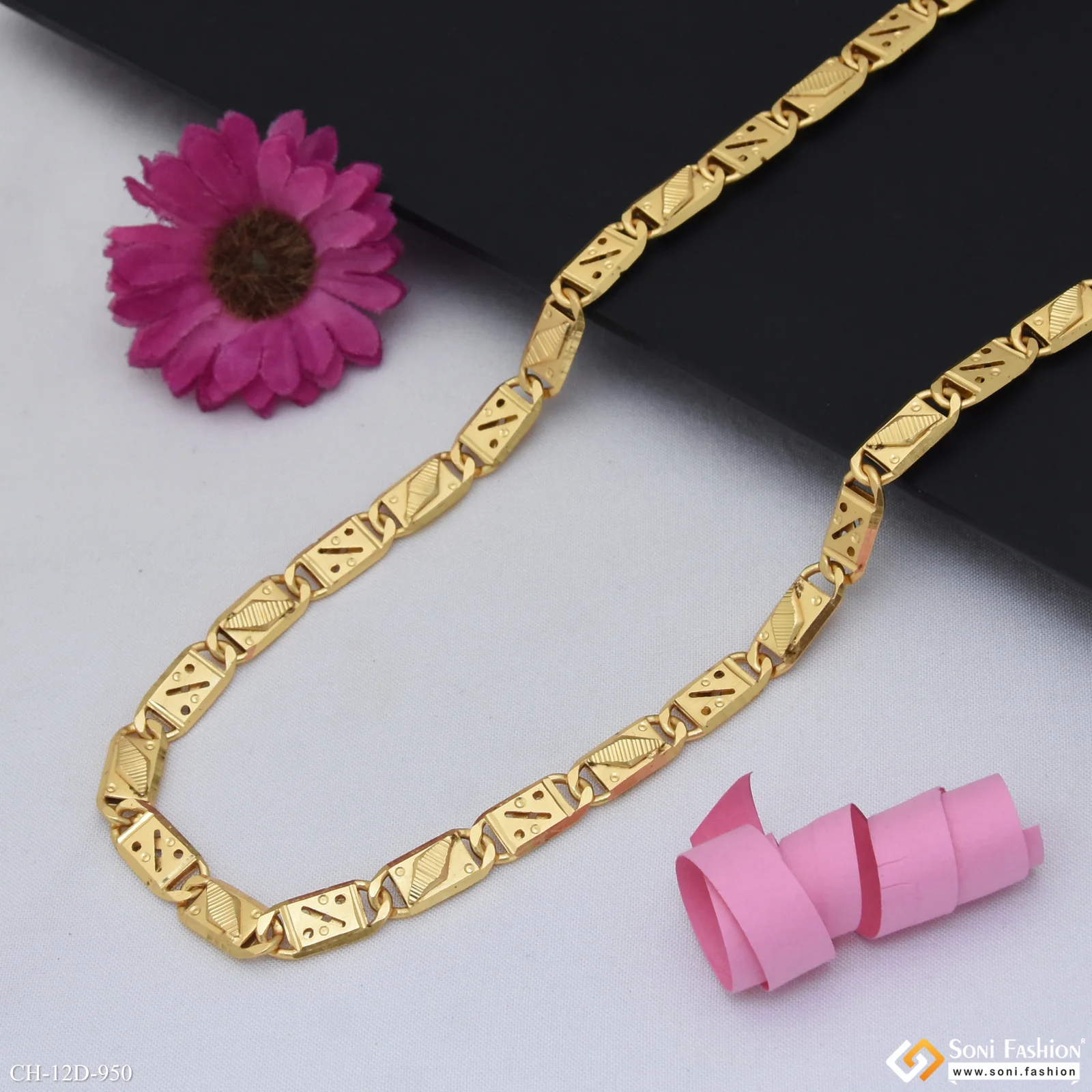 Fashionable Design Gold Plated Nawabi Chain for Men - Style D950 - Image 5