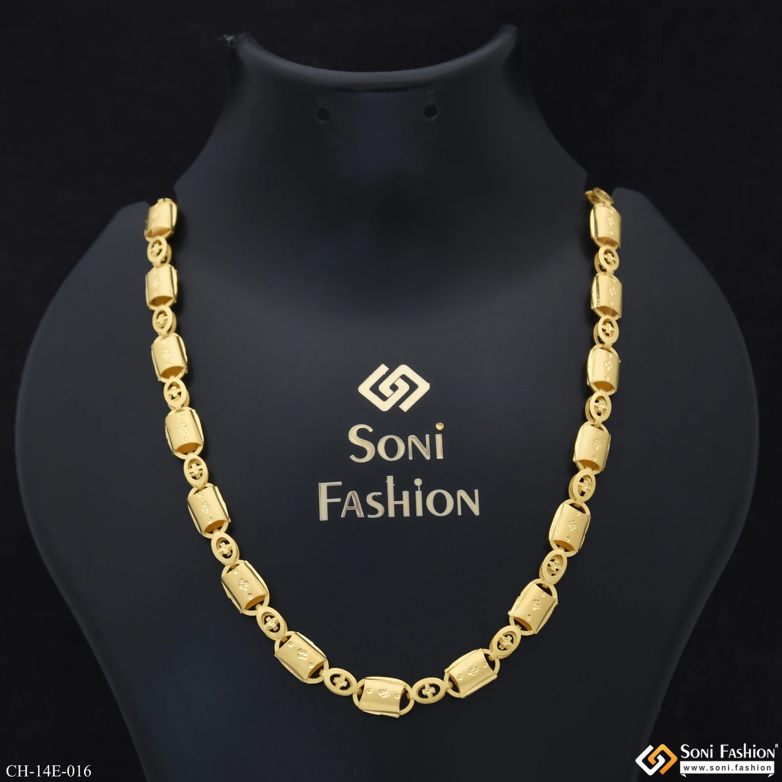 Fashionable Design Gold Plated Nawabi Chain for Men - Style E016