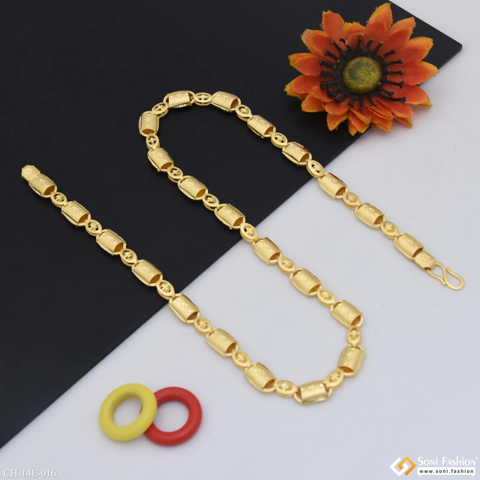 Fashionable Design Gold Plated Nawabi Chain for Men - Style E016 - Image 4