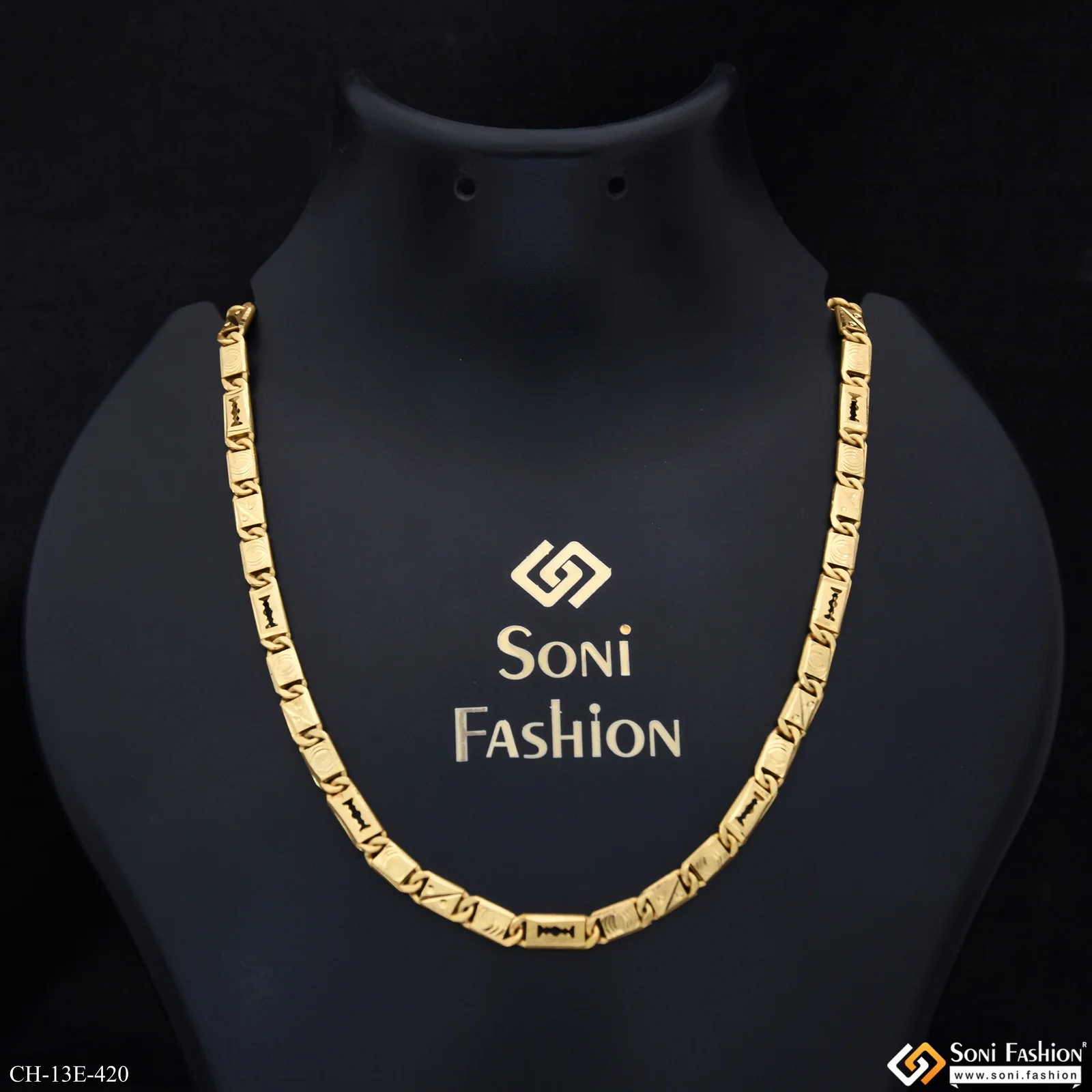 Fashionable Design Gold Plated Nawabi Chain for Men - Style E420