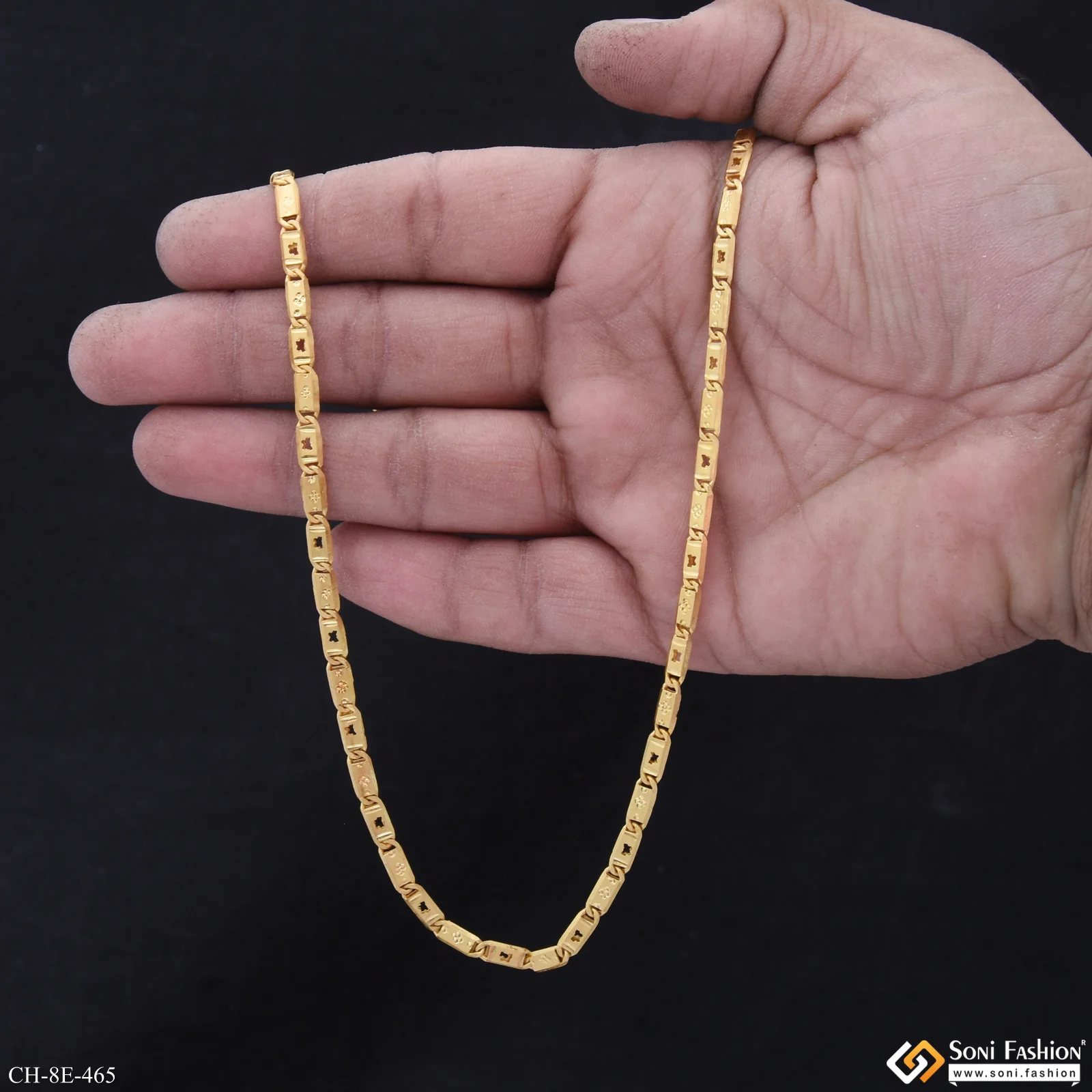 Fashionable Design Gold Plated Nawabi Chain for Men - Style E465 - Image 2