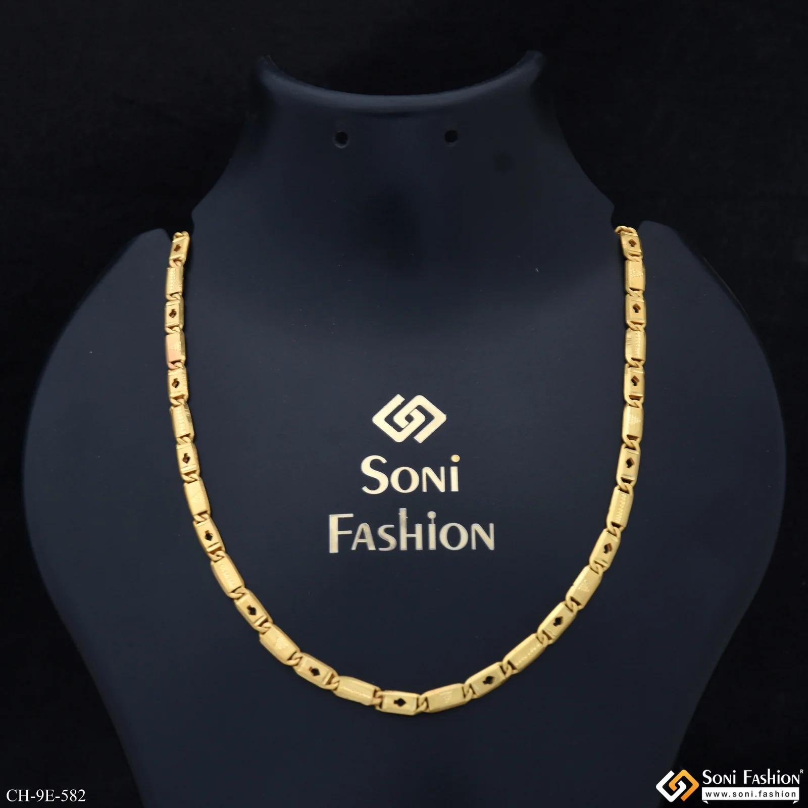 Fashionable Design Gold Plated Nawabi Chain for Men - Style E582