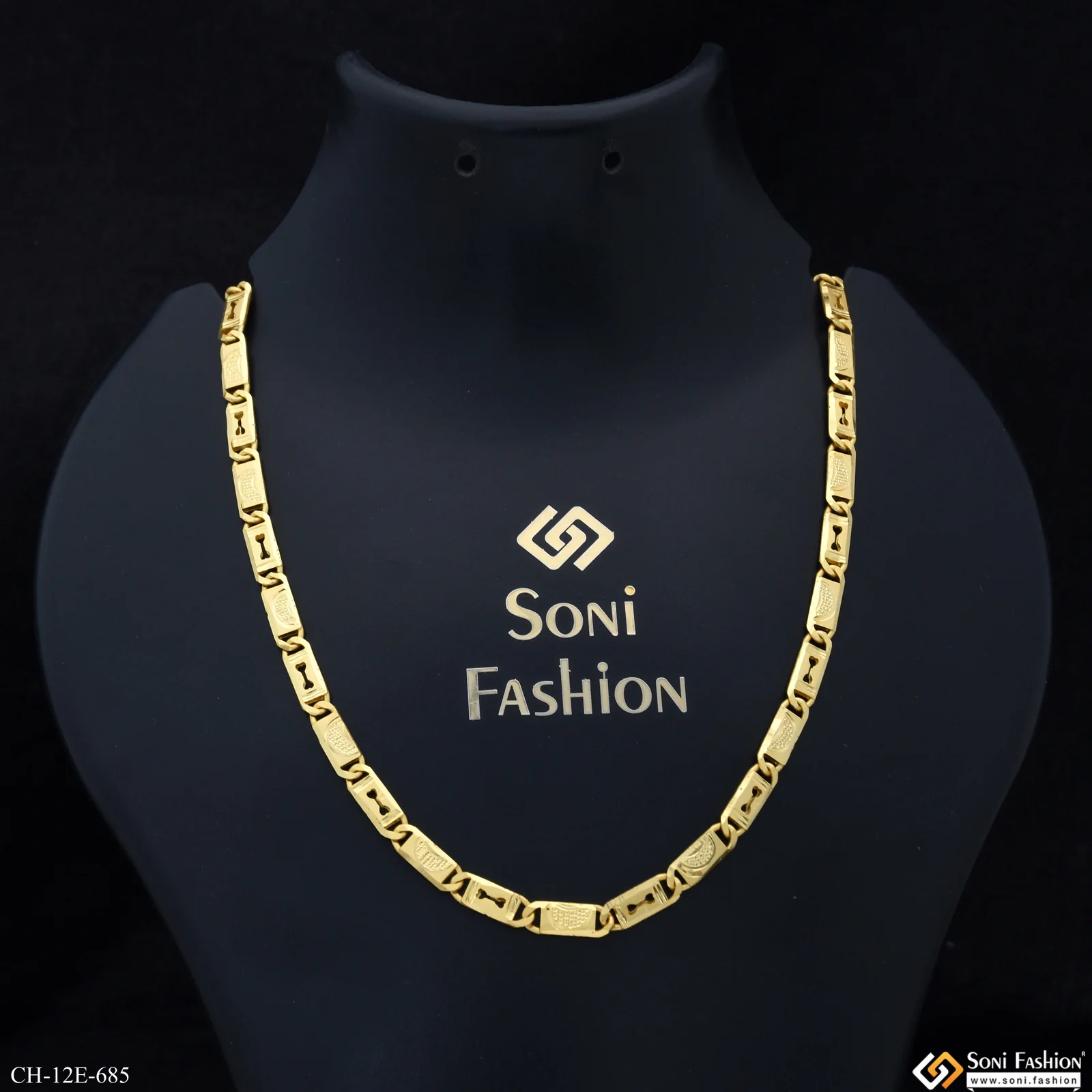Fashionable Design Gold Plated Nawabi Chain for Men - Style E685