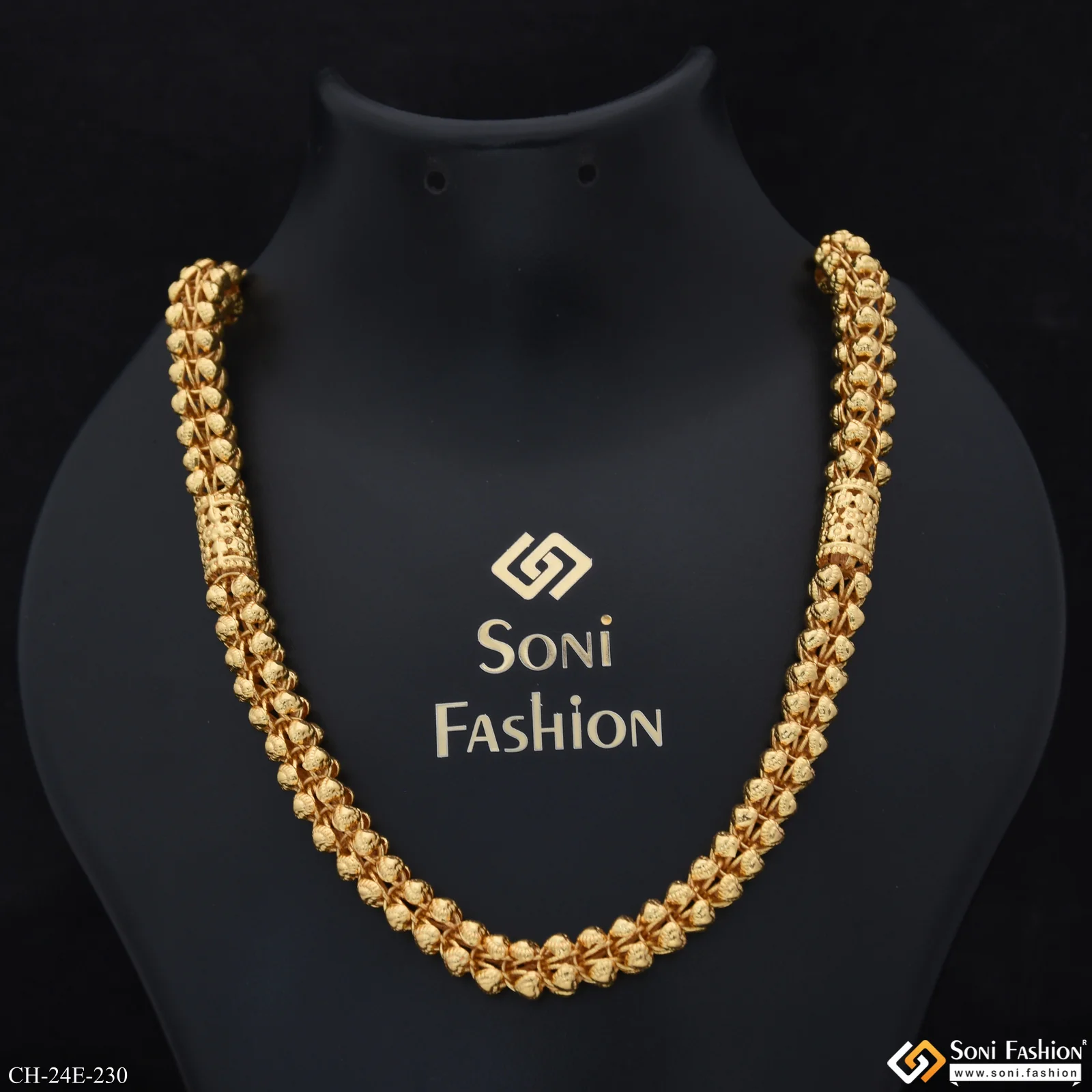 Fashionable Design Gold Plated Rajwadi Chain for Men - Style E230