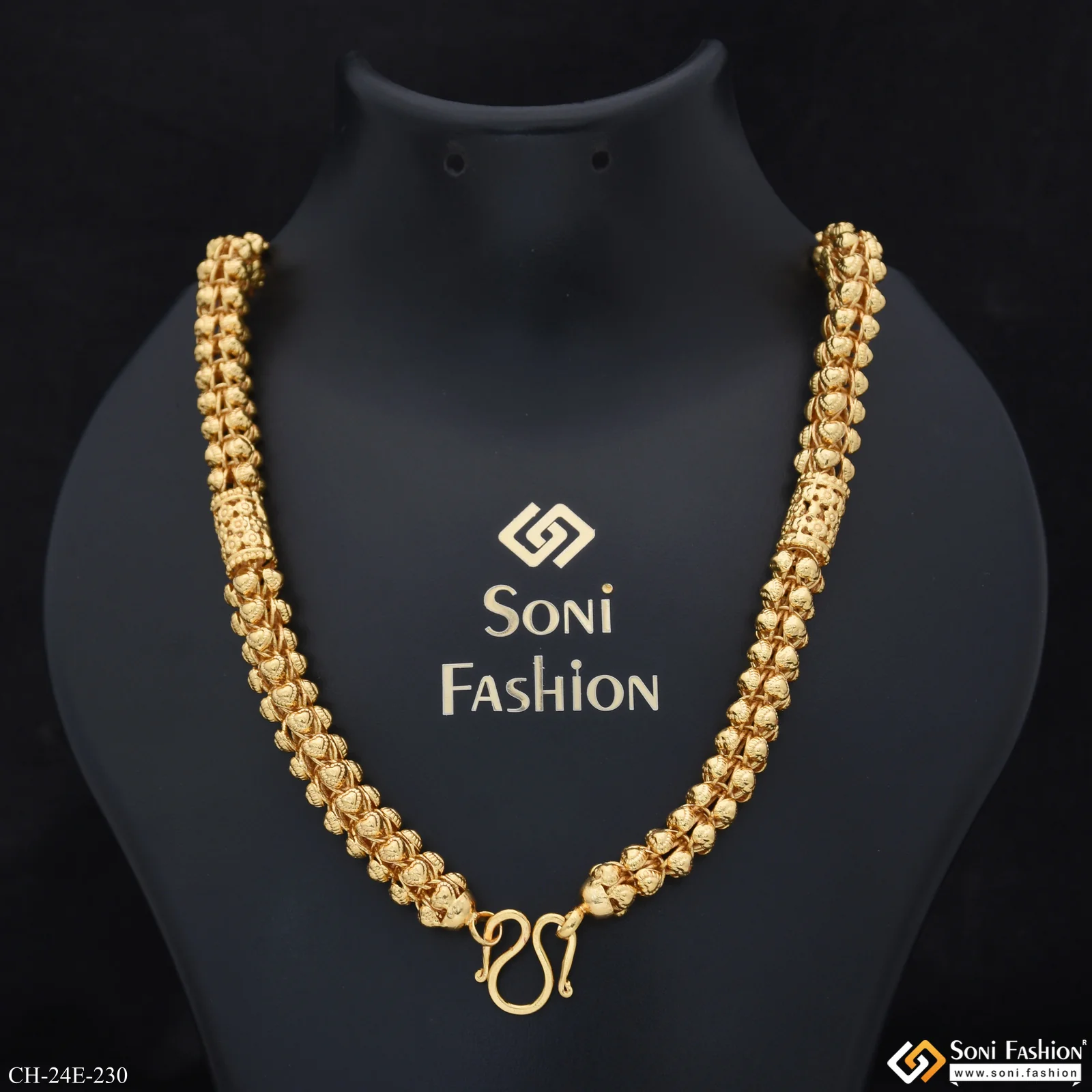 Fashionable Design Gold Plated Rajwadi Chain for Men - Style E230 - Image 2