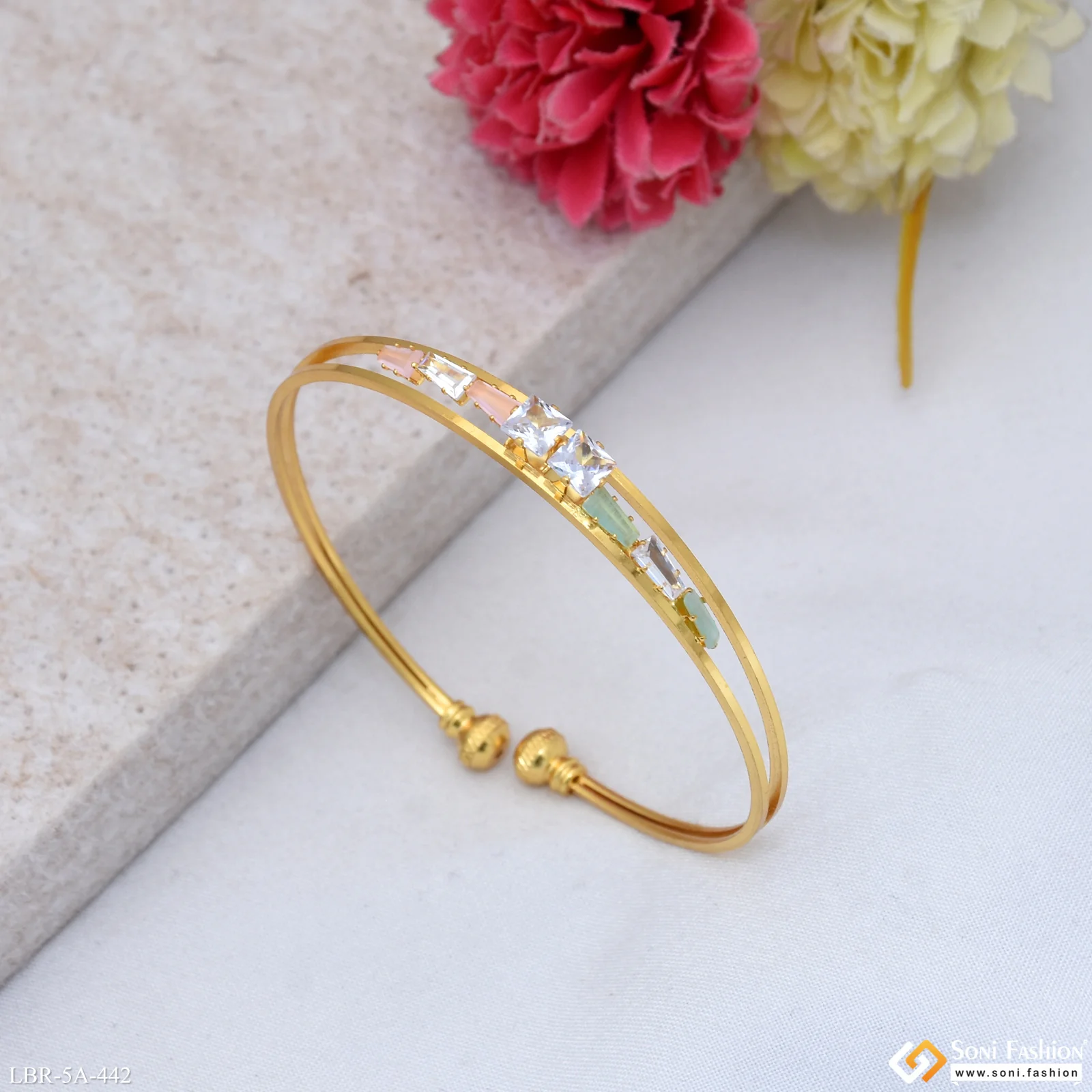 Fashionable Gold Plated Bracelet for Women - Style A442 - Image 2