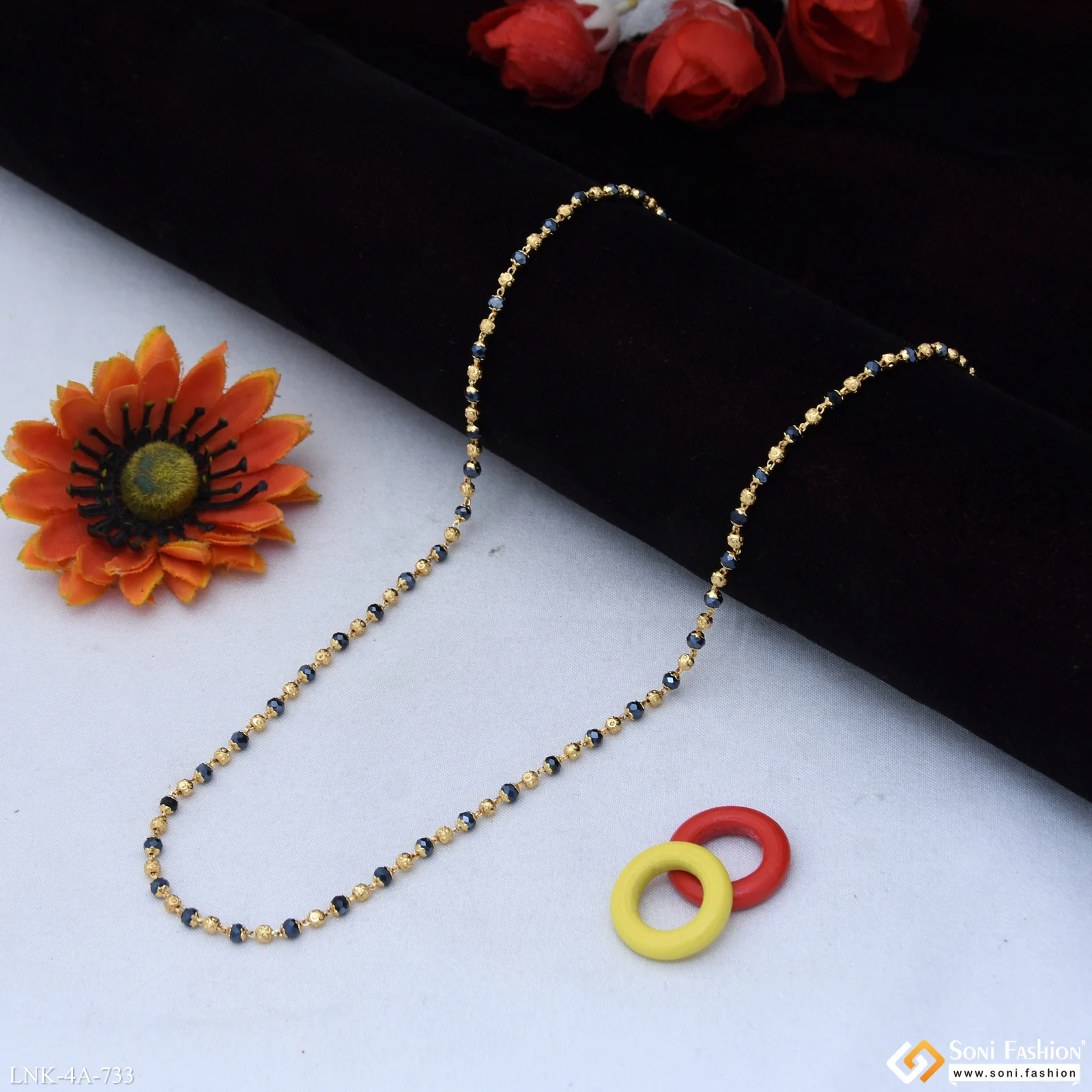 Fashionable Gold Plated Mala for Women - Style A733 - Image 3