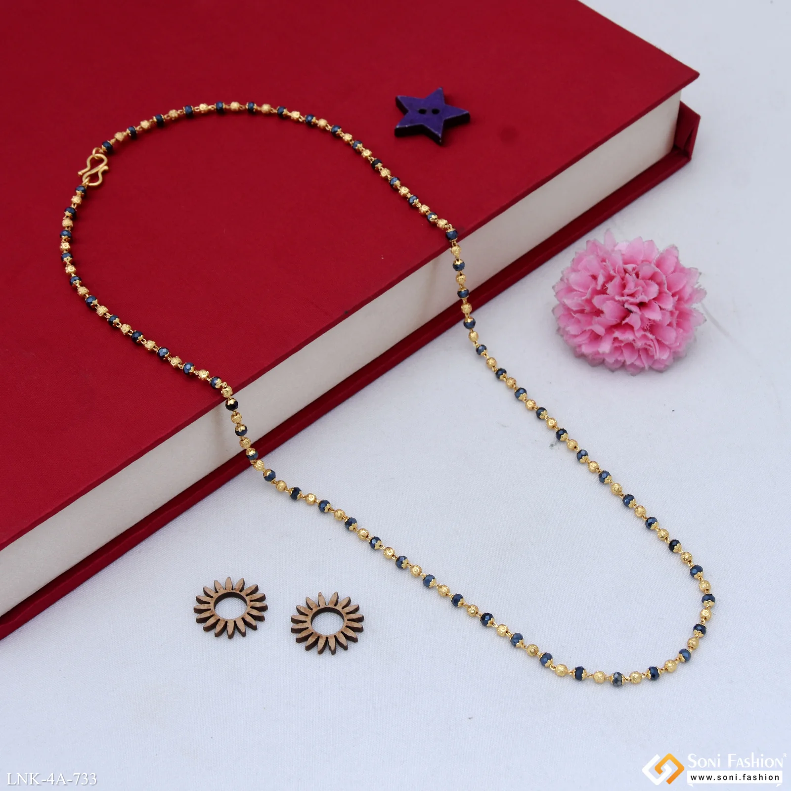 Fashionable Gold Plated Mala for Women - Style A733 - Image 5