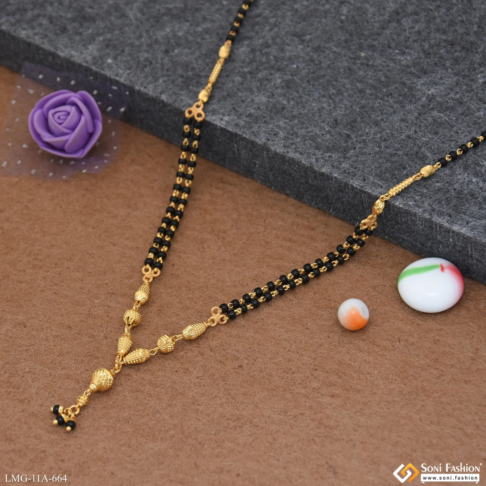 Fashionable Gold Plated Mangalsutra for Women - Style A664 - Image 3
