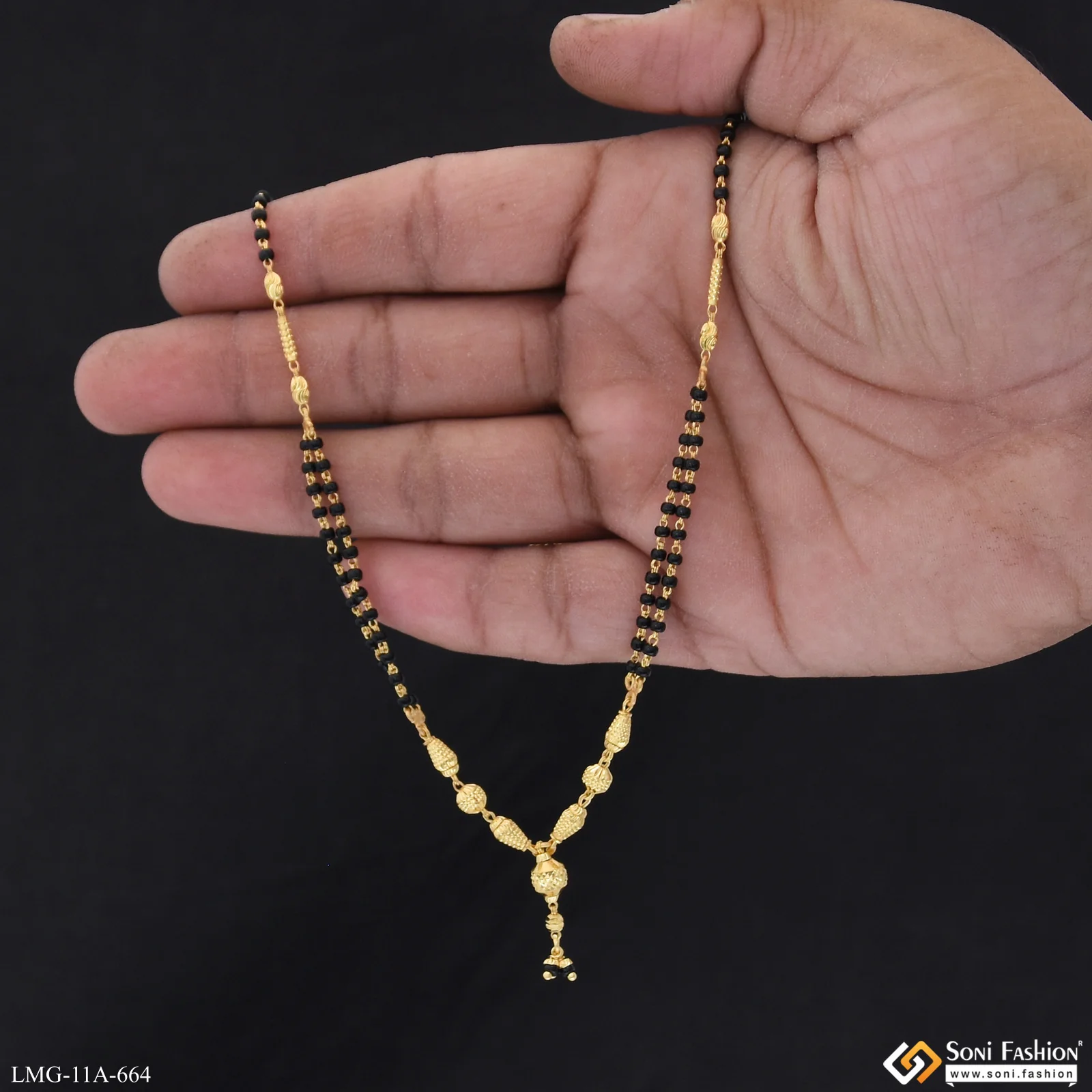 Fashionable Gold Plated Mangalsutra for Women - Style A664 - Image 4