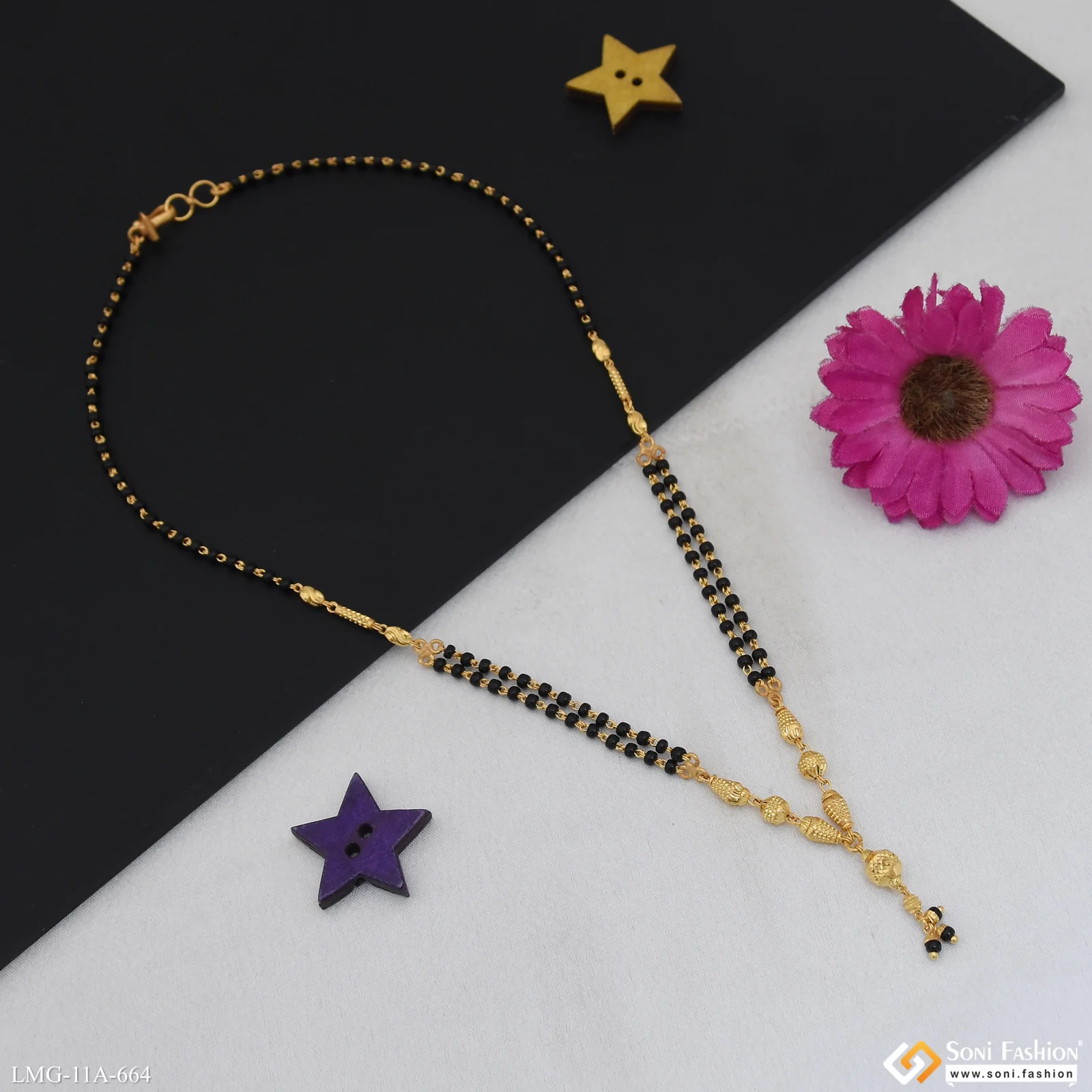 Fashionable Gold Plated Mangalsutra for Women - Style A664 - Image 6