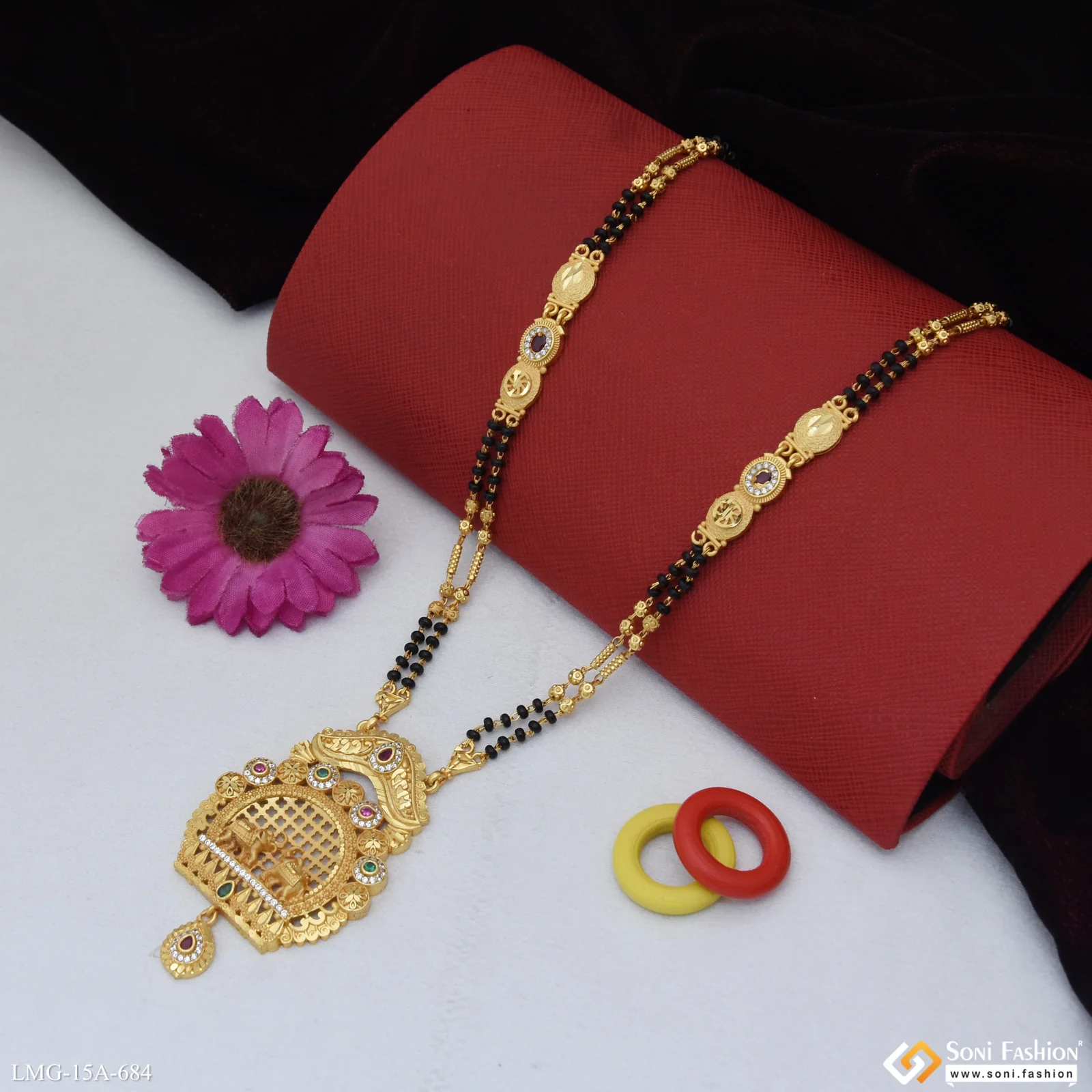 Fashionable Gold Plated Mangalsutra for Women - Style A684 - Image 4