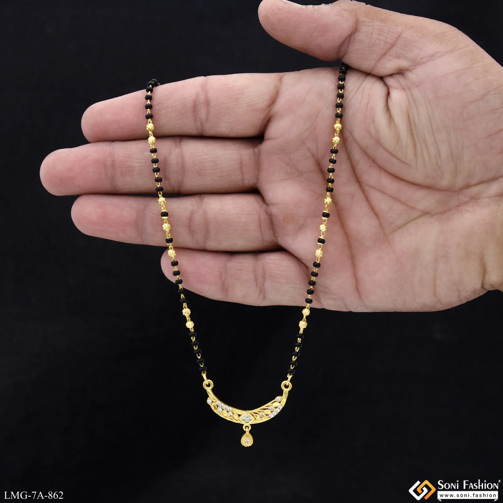 Fashionable Gold Plated Mangalsutra for Women - Style A862 - Image 3