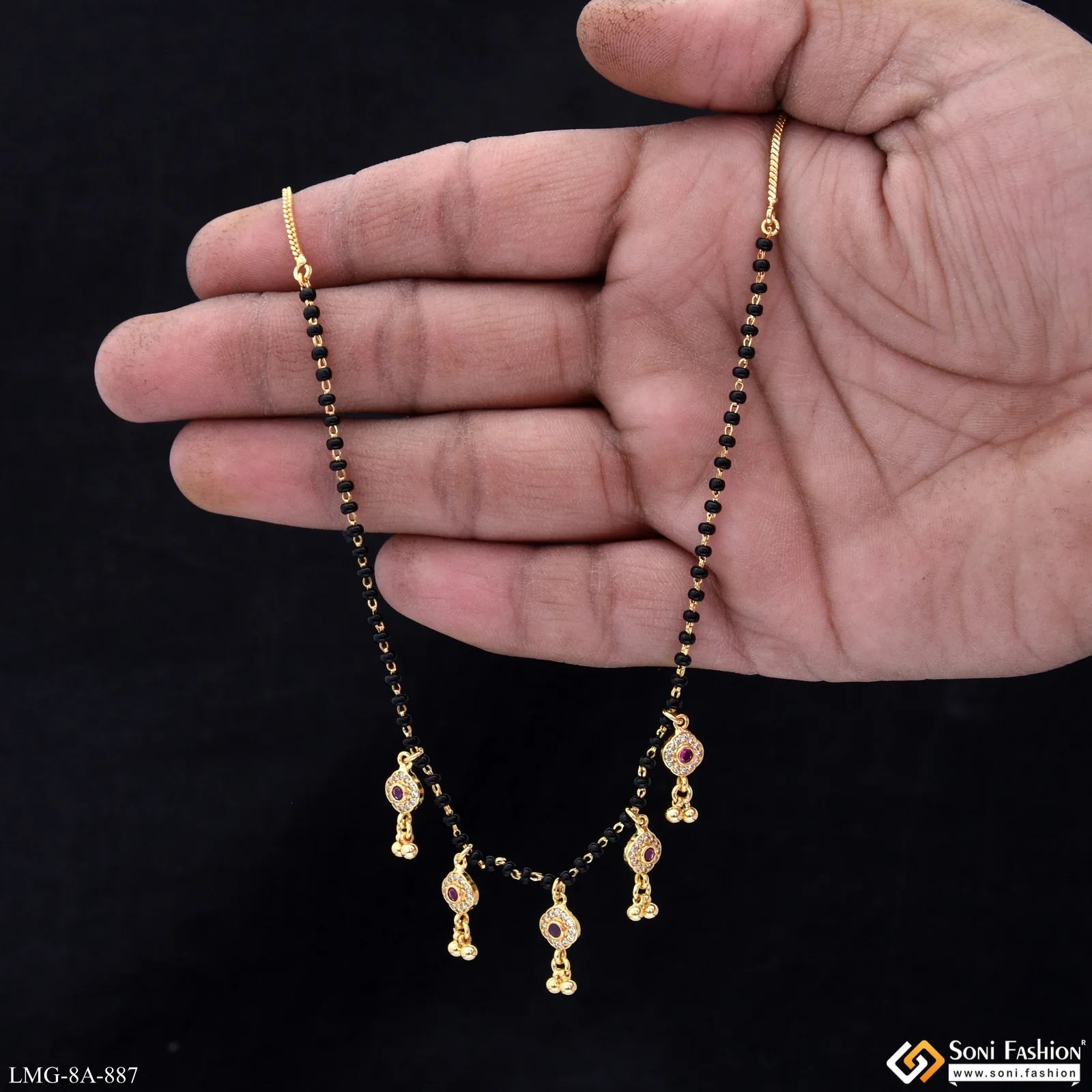 Fashionable Gold Plated Mangalsutra for Women - Style A887 - Image 2
